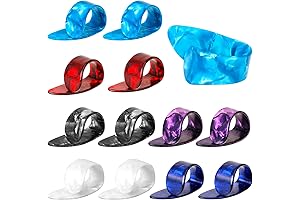 12 Count Thumb Guitar Picks for Fingerstyle Guitar, Banjo, and More