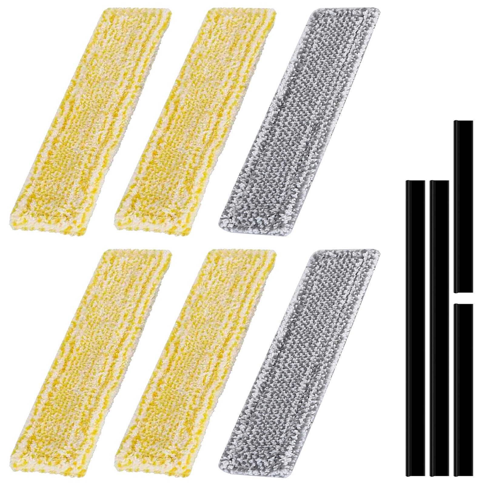 6 Pcs Accessoires de Serpillère en Microfibre et 4 Raclette de Fenêtre, Accessoires pour Aspirateurs de Vitres pour Kärcher WV 2/WV 5 Plus N WV 1 Plus, Chiffons de Nettoyage en Microfibre Karcher