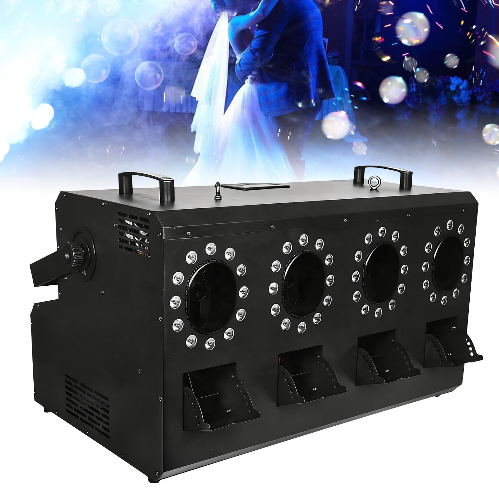 Zewnętrzna Wytwornica Dymu Na Halloween O Mocy 3000 W Z 28 Diodami Led 3 W I Pilotem. Idealna Na Imprezy, Halloween, Boże Narodzenie I Występy Dj-Ów