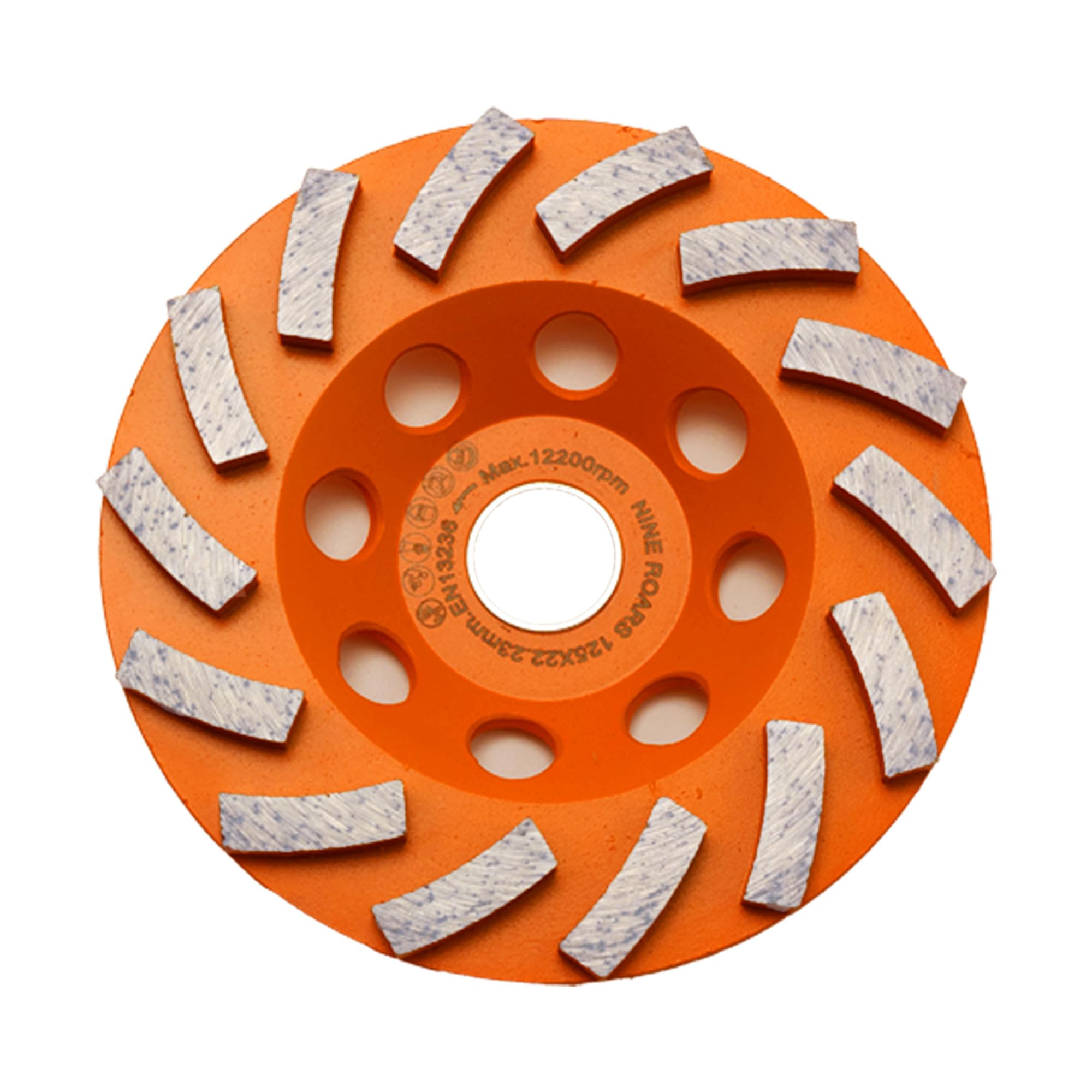 5 Inch Diamond Grinding Cup Wheel, 14 Turbo Segments, Wave Type, Heavy-Duty Concrete Grinder Wheel for Masonry, Stone, Granite, Marble, Angle Grinders