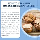 Bliss of Earth Organic Unpolished Sesame Seeds White For Eating, Raw Til Seeds Pack Of 2x500gm gallery image