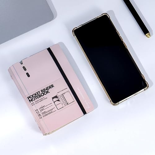 Miniatura 4 de CAGIE Cuaderno pequeño A7 con páginas extraíbles, de tapa dura, con espiral, recargable, para tomar notas, cuaderno de bolsillo con páginas