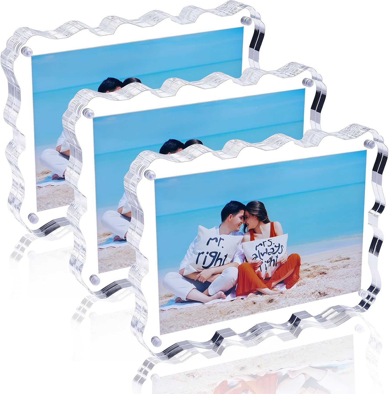 3 Pack Acrylic Picture Frame, Clear...