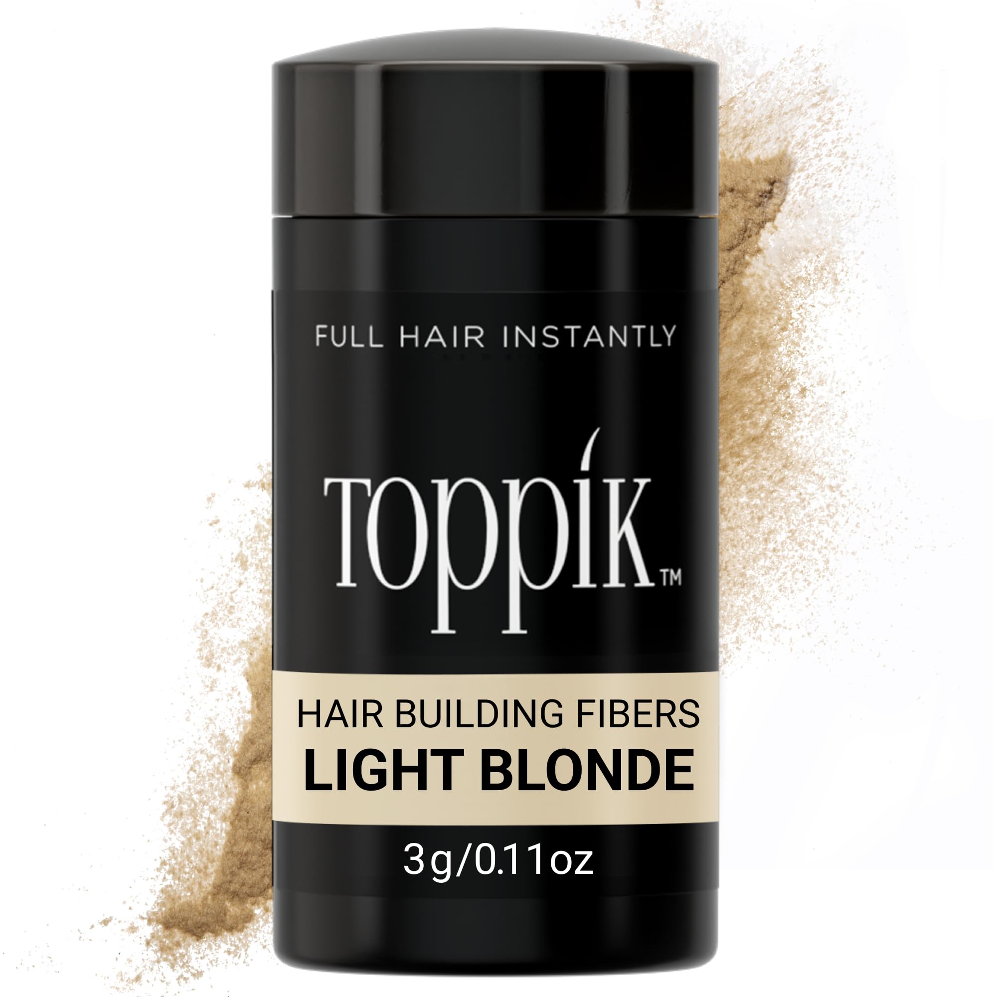 Toppik Hair Building Fibers Travel Size Conceals Thinning for a Fuller, Natural Look for Men & Women, Light Blonde, 3 grams