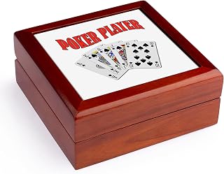 3dRose Poker Player. Popular saying Jewelry Box 7 x 7 inch with 4 inch tile