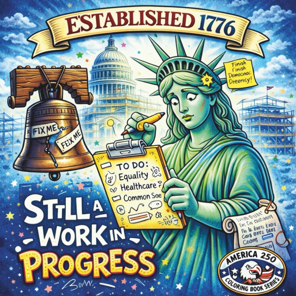 Established 1776, Still a Work in Progress: A Snarky Patriotic Coloring Book Celebrating America’s 250th Birthday (AMERICA 250: LOUD, PROUD & UNAPOLOGETIC)