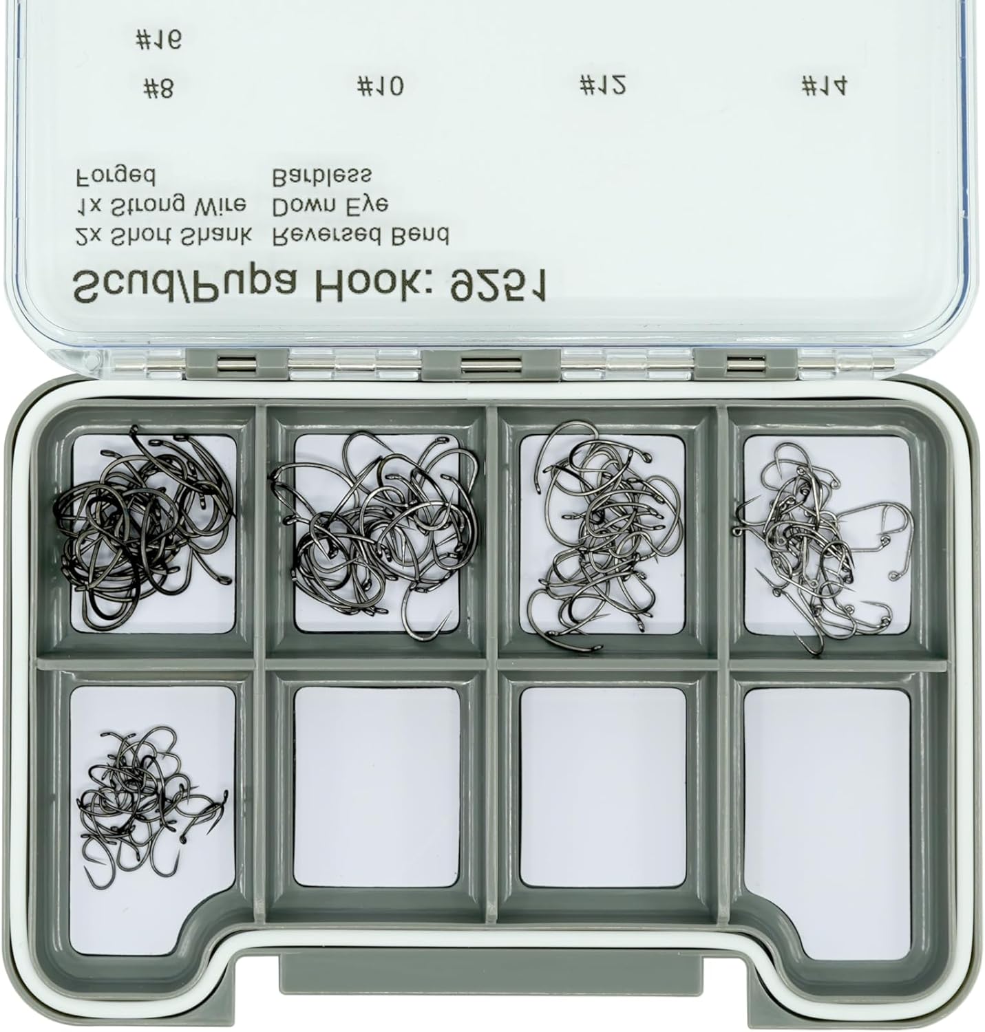 Kingfisher Fly Tying Standard Barbless Scud Fly Tying Hook – High Carbon Steel Barbless Hooks for Standard Scud Patterns