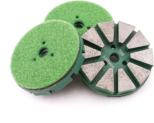 Miniatura 8 de HOMESOM Almohadillas de pulido de piso de diamante de 3 pulgadas para azulejos de piedra, mármol, hormigón y granito (grano 100-3 piezas)