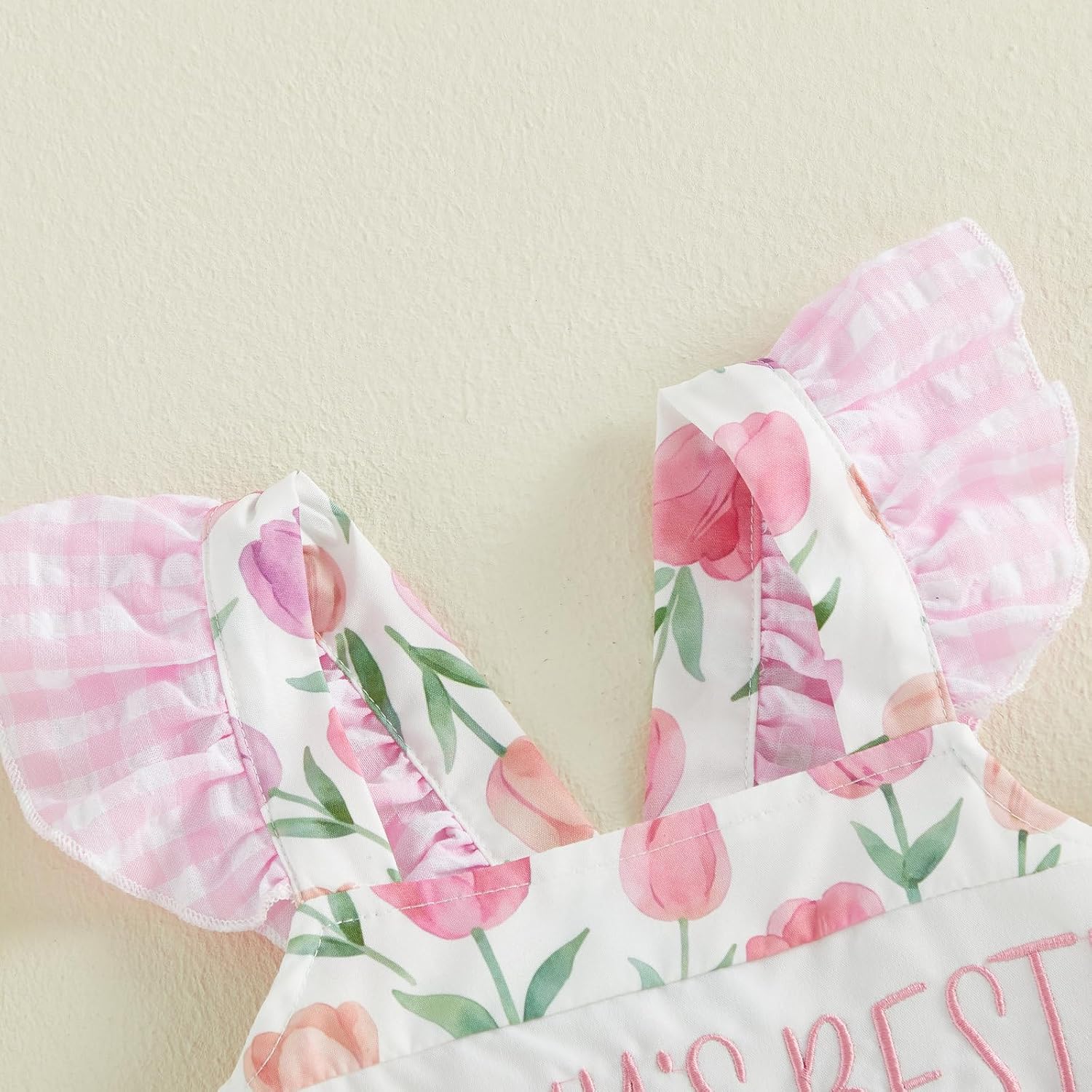 Newborn Baby Girl Summer Clothes Letter Embroidery Flying Sleeve Romper Bodysuit Cute Daddys Girl Baby Clothes