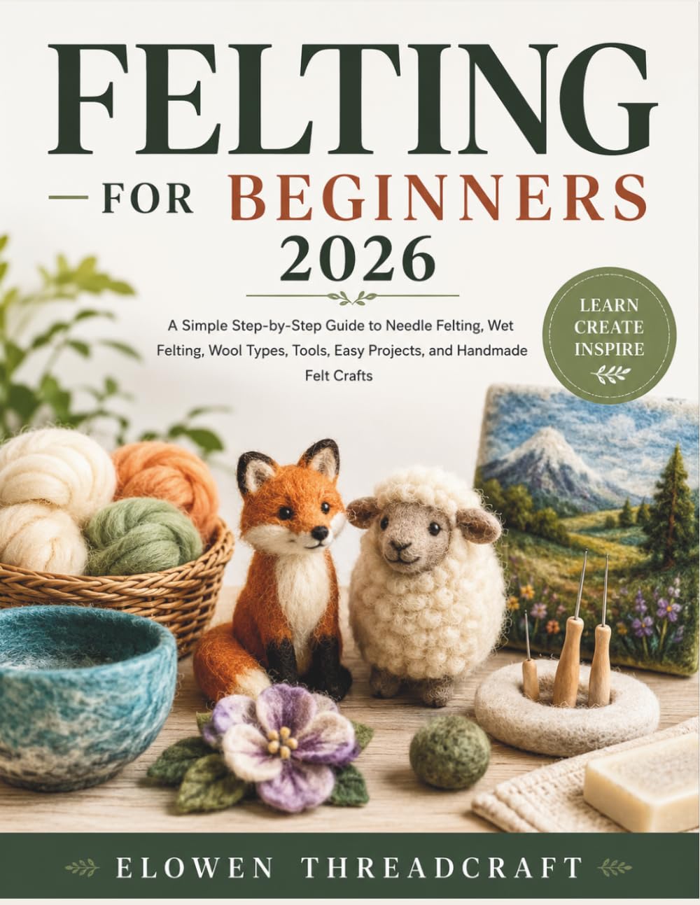 FELTING FOR BEGINNERS 2026: A Simple Step-by-Step Guide to Needle Felting, Wet Felting, Wool Types, Tools, Easy Projects, and Handmade Felt Crafts