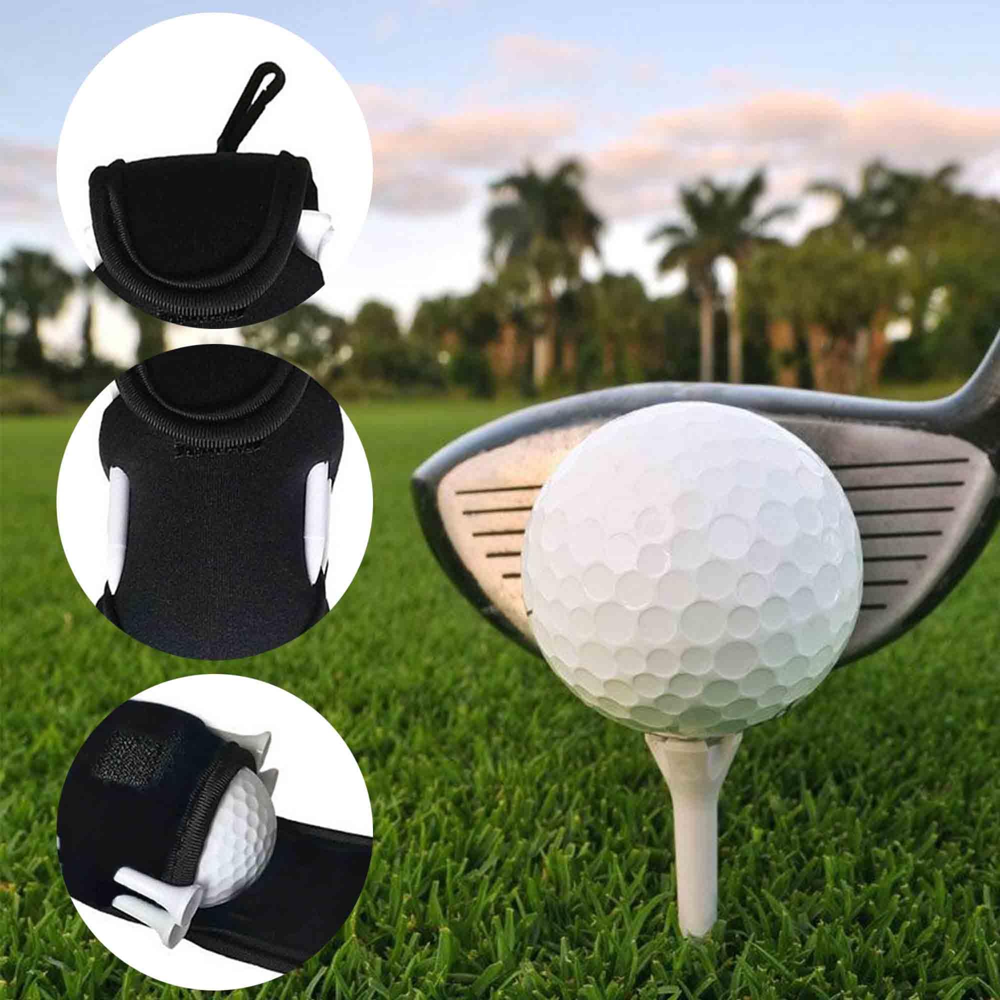 ZAHD golfballhalter gebrauchsstoff Taille Beutel Golftasche mit Hängendem Clip Tragbar Golf Hüfttasche Kleine Ball Tasche Golftasche mit Hängendem Clip für Golftraining Freizeitsport