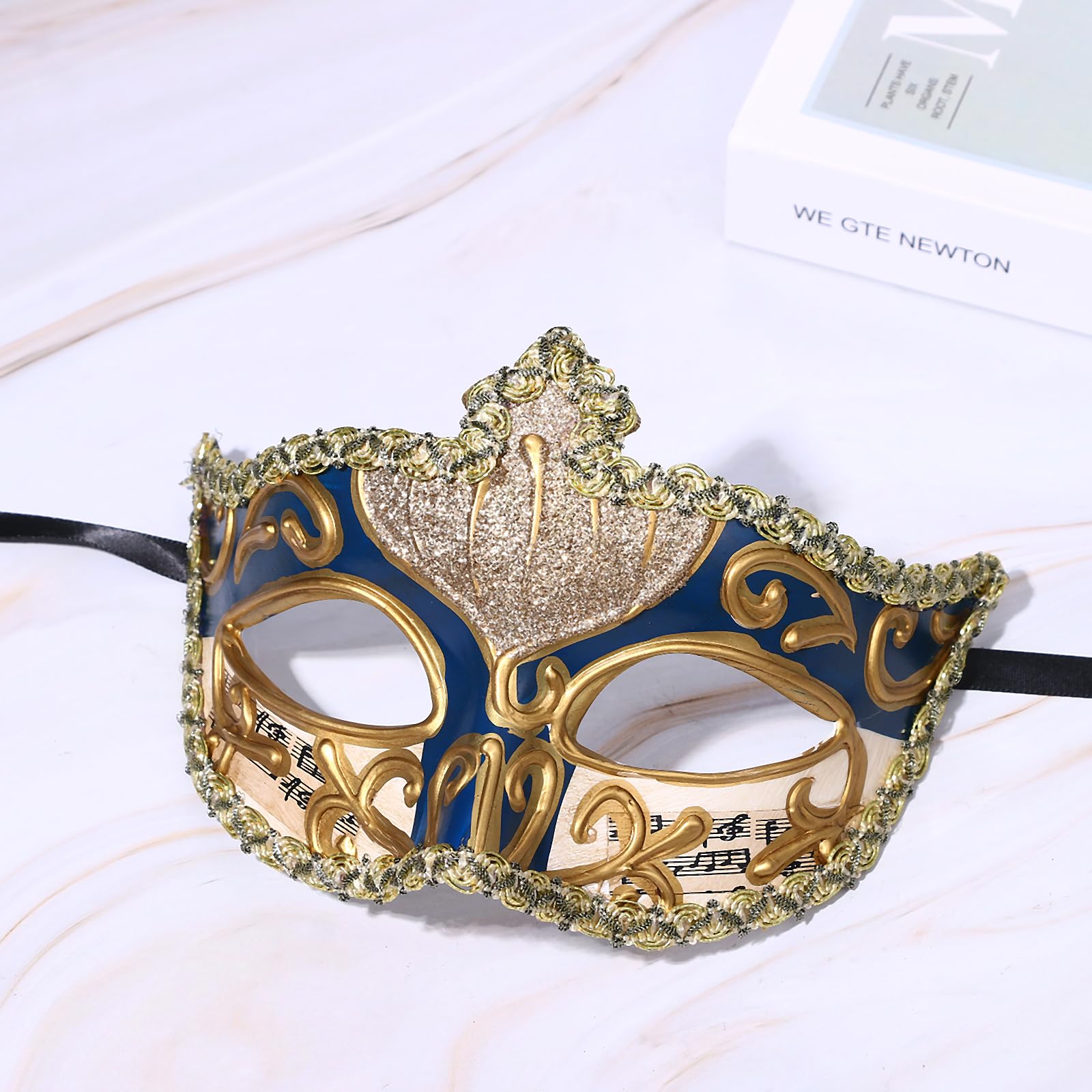 JewelryWe - Męska maska operowa, Wenecka maska karnawałowa, akcesoria do cosplayu Halloween Party