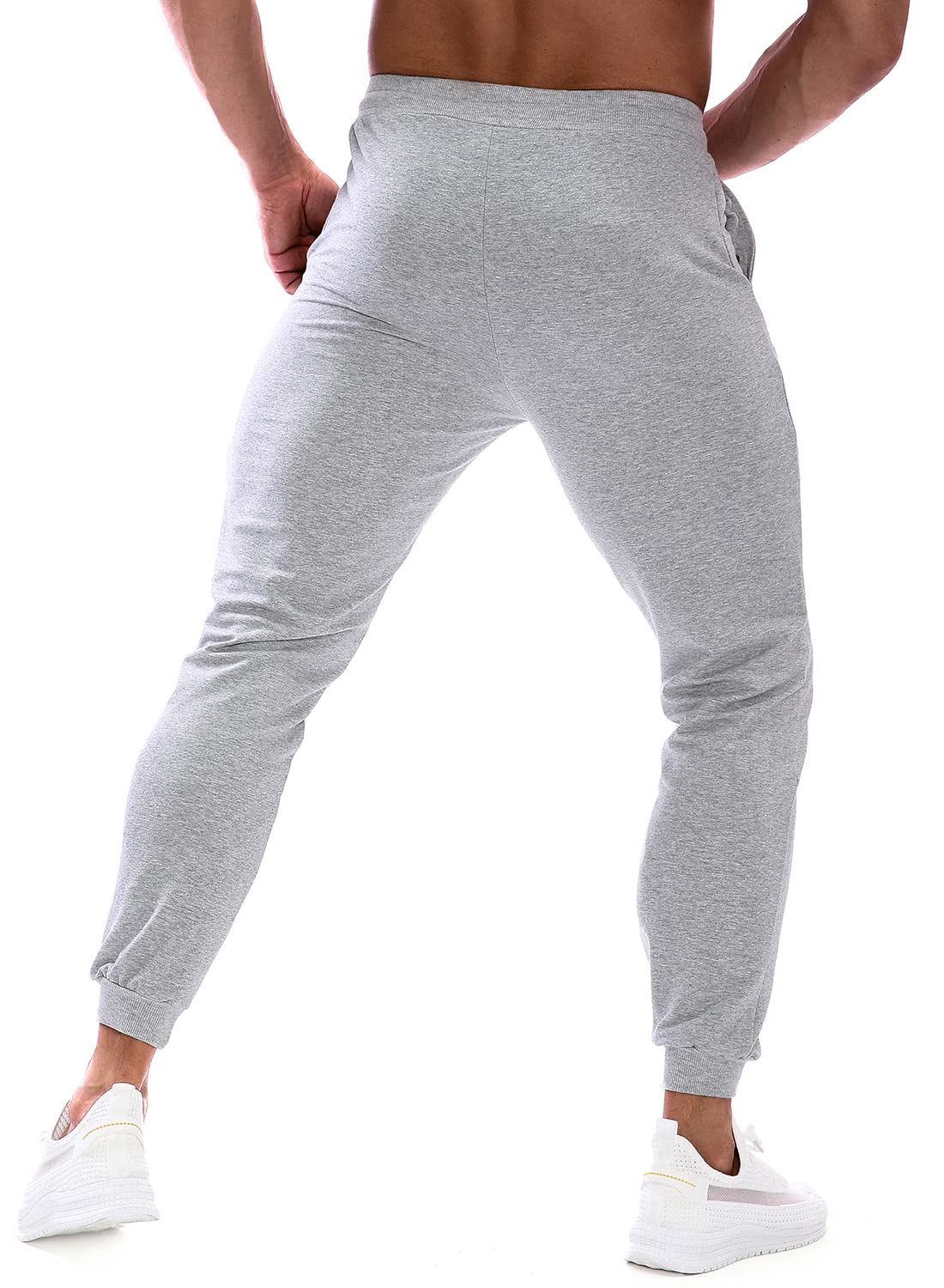 HOOD CREW Pantalones deportivos ajustados para hombre con bolsillos