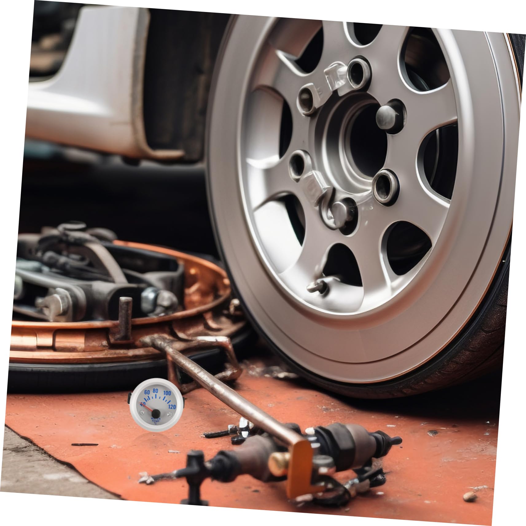 ULTECHNOVO 3pezzi Misuratore Di Temperatura Meccanico Per Auto Indicatori Di Temperatura Con Design Elegante e Resistente Compatibile Con Modifiche Automotive e Uso Misurazione Accurata Per