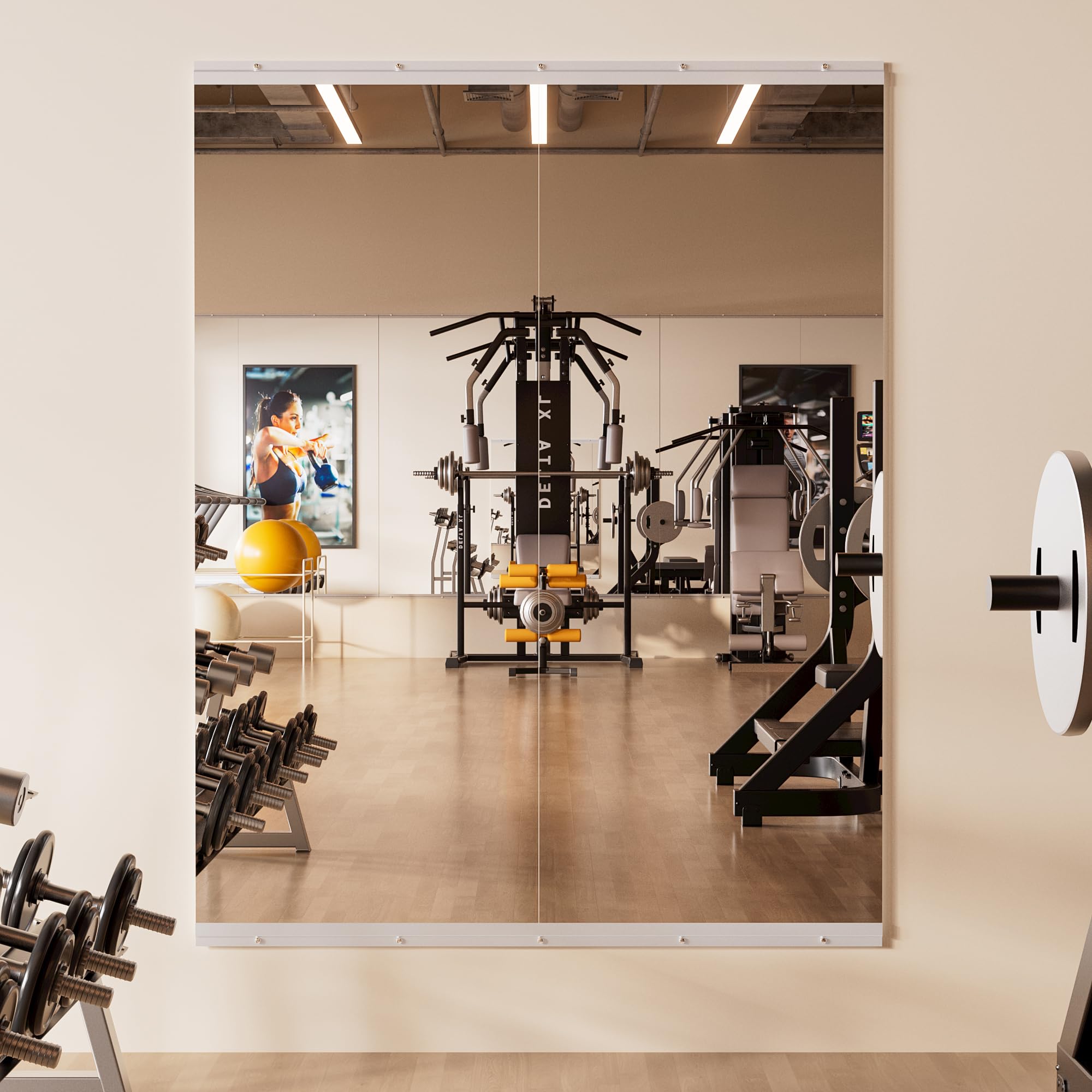 Keonjinn Gym Mirrors for Home Gym 150x60cm -2 Pcs Large Mirror Full Length
