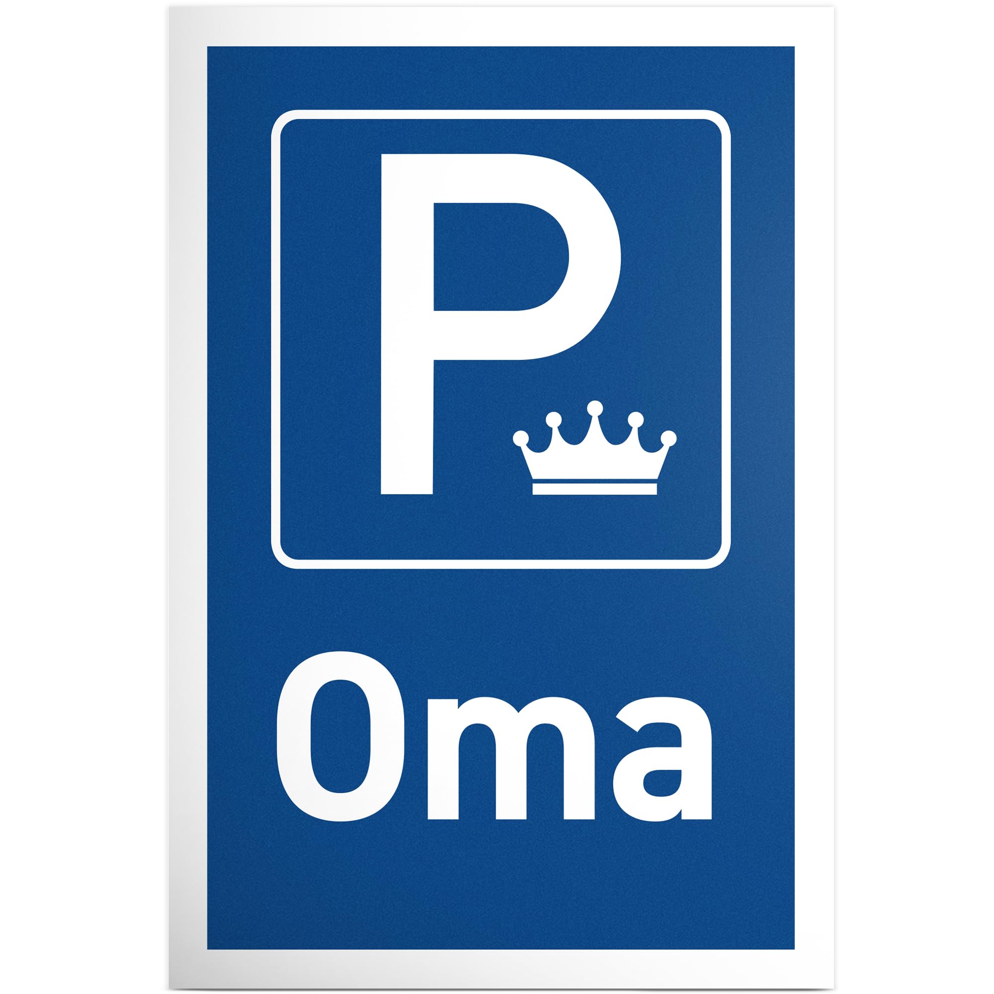 DankeDir! Parkplatz Oma - 30 x 20 cm Schild Kunststoff - Oma Partydeko Muttertag Geschenk Geburtstagsgeschenk Deko - Karte Geburtstag Weihnachten Großmutter Enkel Geschenkidee Omi Glückwunschkarte