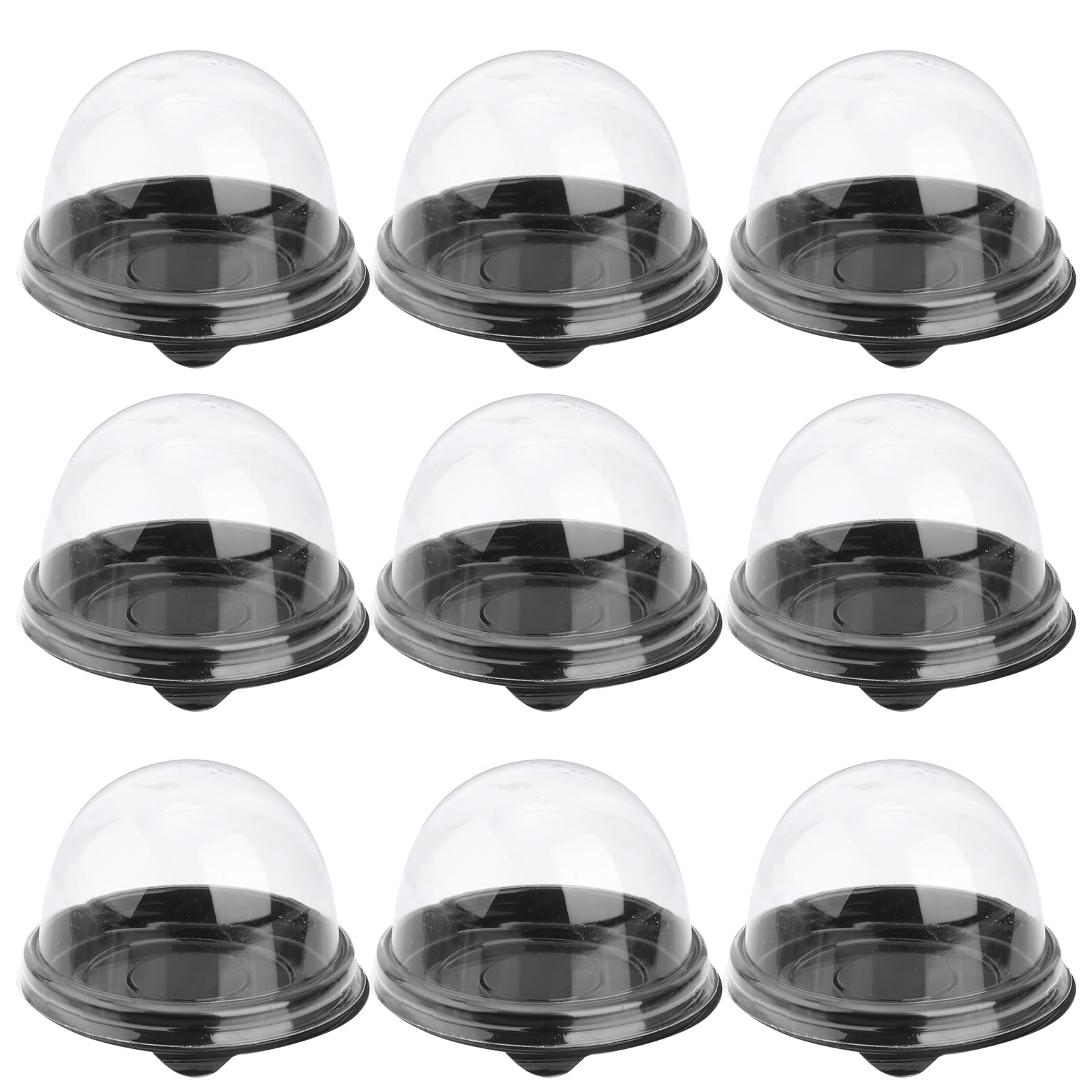 50pcs Egg Yolk Crisps Packing Box, Clear Small Round Muffin Containers, Single Egg Yolk Crisps Holder, Small Pastry Container Holder for Wedding,