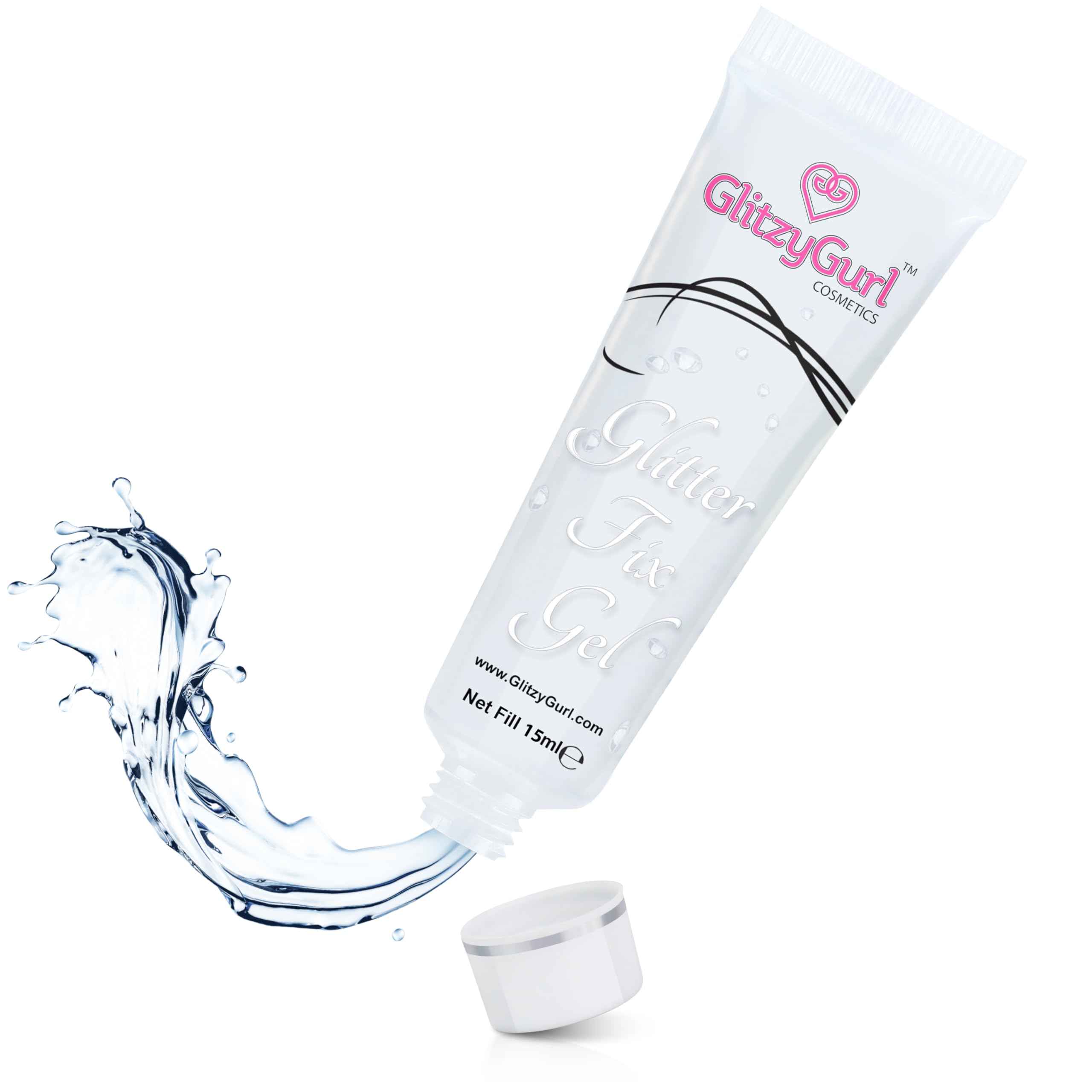 Glitter Fix Gel - Face and Body Adhesive Primer Glue Quick Dry for Glitter, Eye Shadow, Pigment, Eye Dust. Vegan Cruelty Free