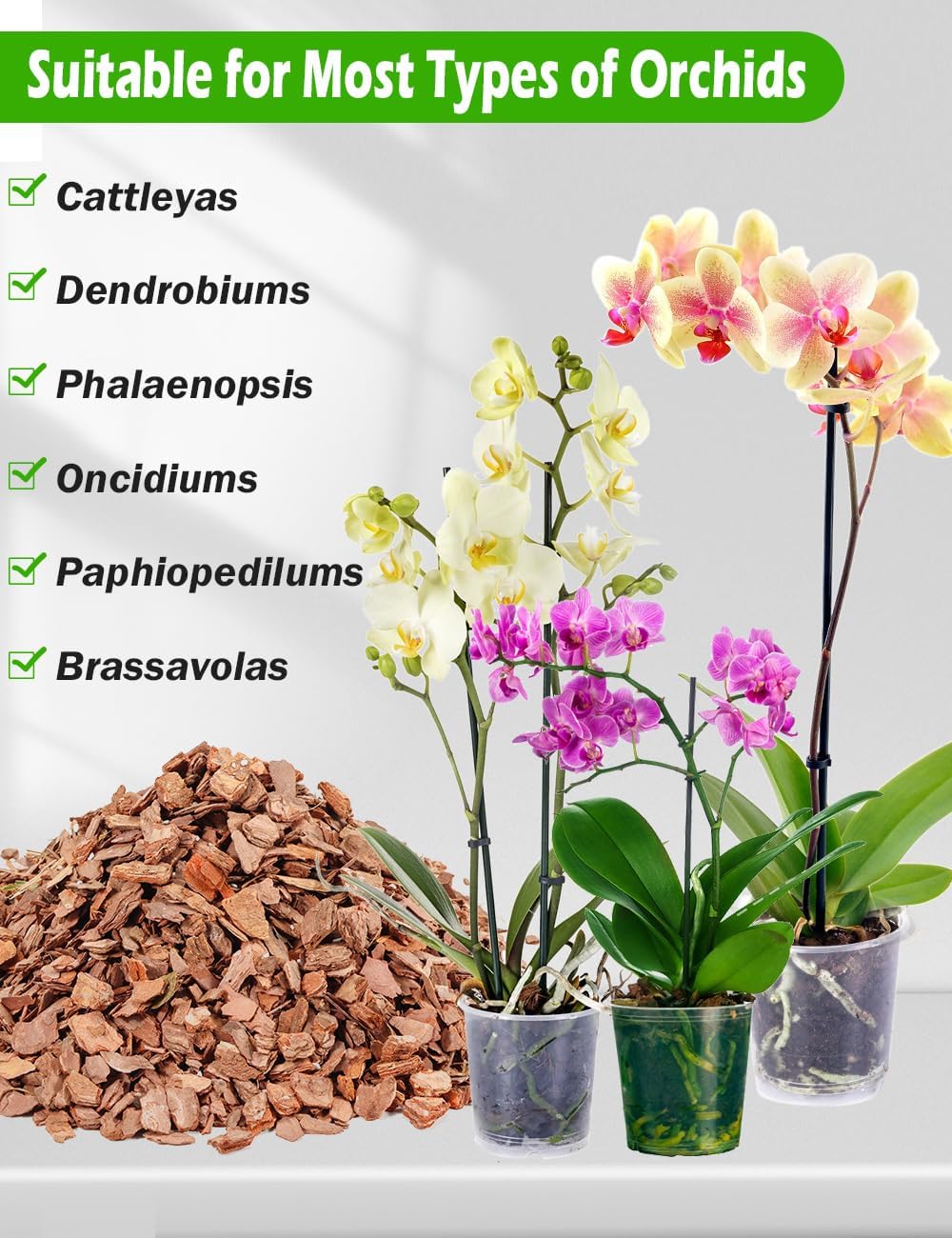 TOYPOPOR Orchid Potting Mix, (10 Quarts)Orchid Bark With Perlite, Potting Soil Medium for Plant Indoor, Pine Bark Wood Chip for Houseplant Fast Drainage, Water Retention, Air Flow and Root Ventilation