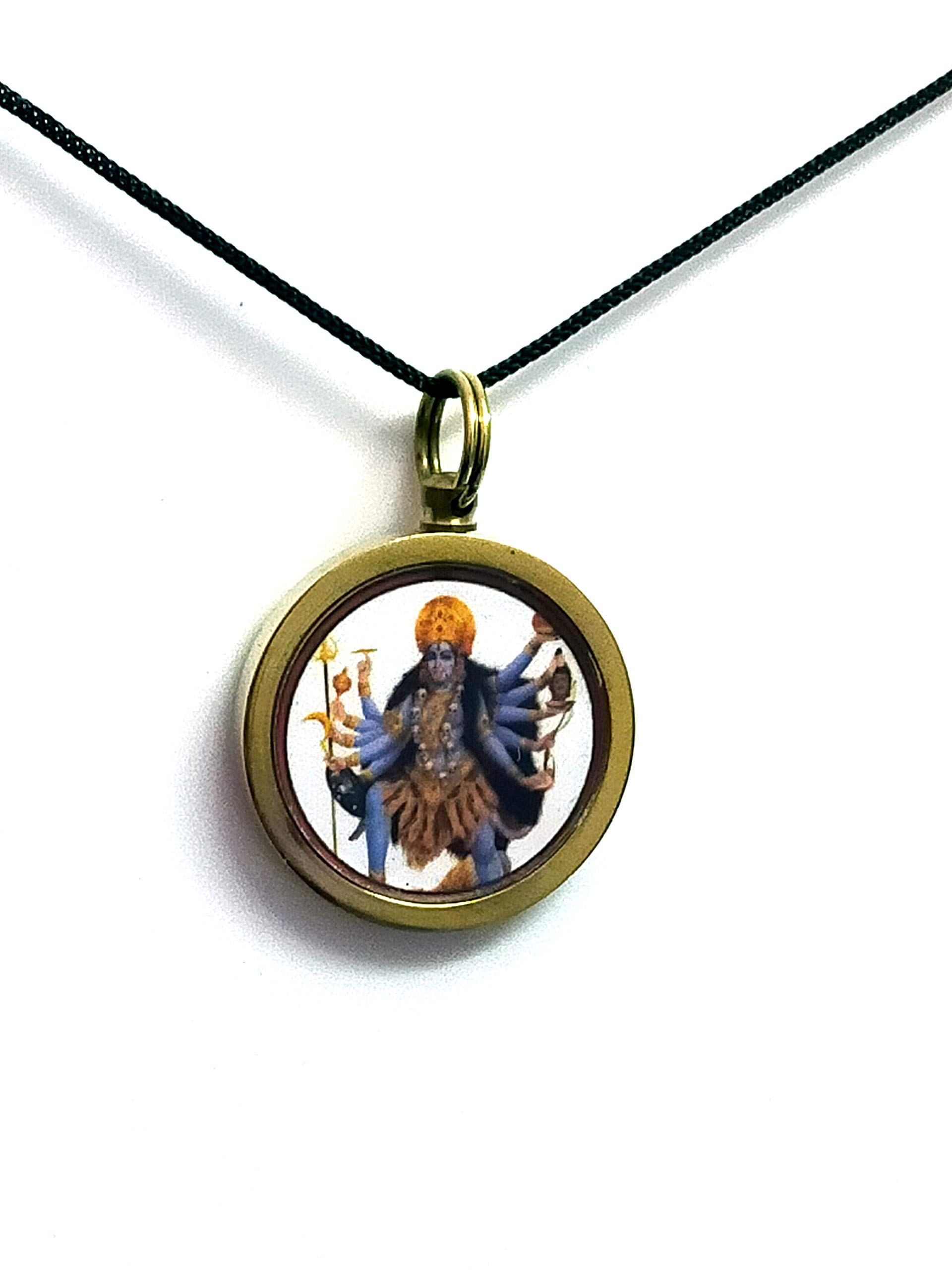 Brass Sampurana Kali Mata Yantra Pendent Locket For men And Women-image-32