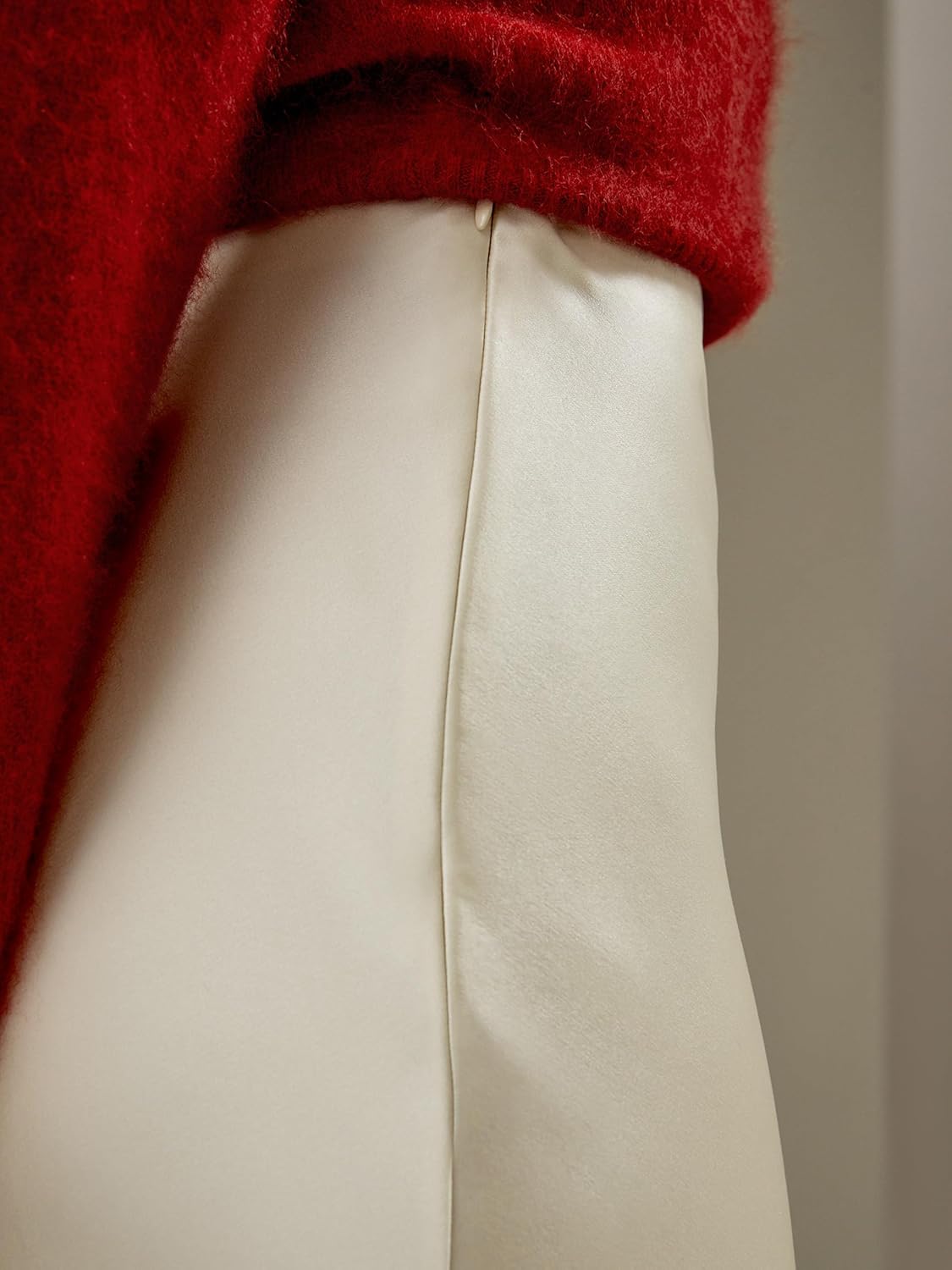 LilySilk 100% Silk Maxi Skirt for Women 32MM Long Silk Skirt with Flare Hem Ladies Midi Silk Skirt - Image 3