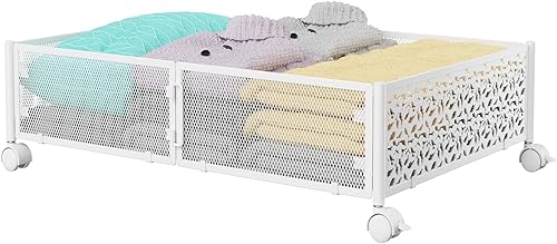 Miniatura 19 de Contenedores de almacenamiento debajo de la cama con ruedas, almacenamiento debajo de la cama, cajón organizador de almacenamiento de zapatos debajo