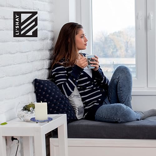 Miniatura 3 de Portavelas con cuentas azules - Juego de 3