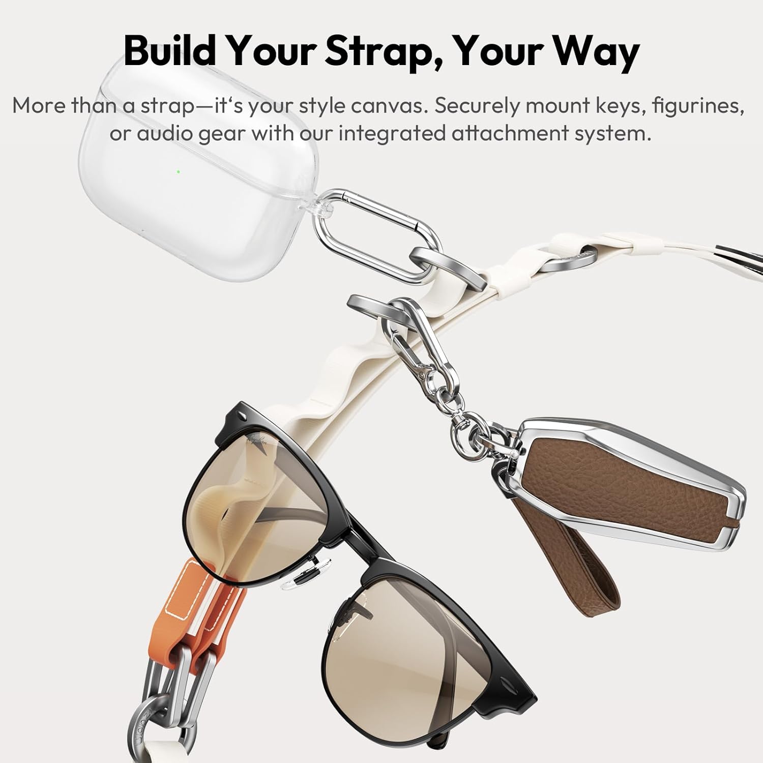 ULANZI YF01 Camera Strap with USB C Cable, 3-in-1 Modular Quick Release Neck Shoulder Wrist Strap 71.9inch Length Adjustment, Multi-Use Convertible Crossbody Sling for DSLR Mirrorless Phone(Orange)