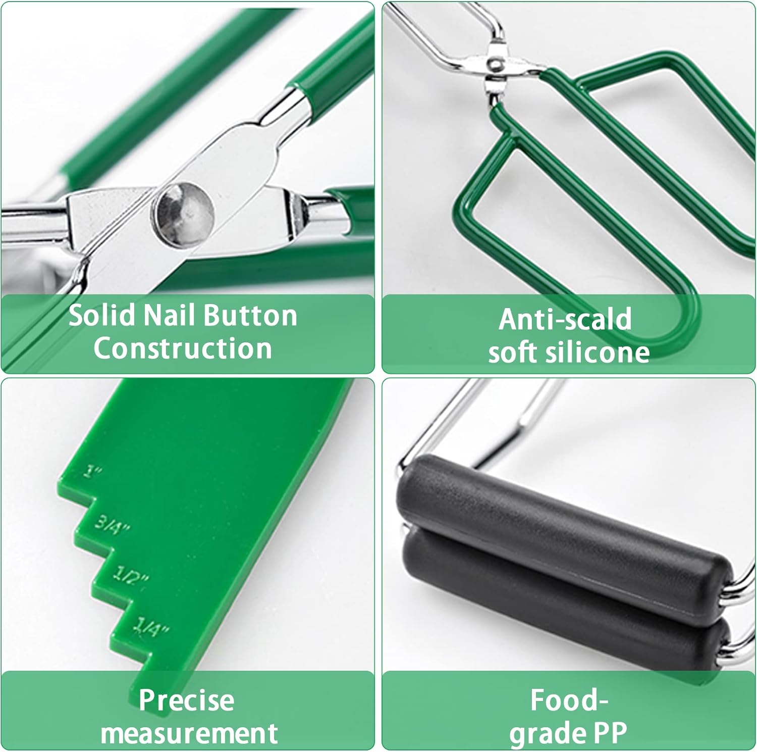 7PCs Professional Canning Kit Canning Funnel Jar Lifter Jar Wrench Kitchen Tongs Bubble Popper Lid Lifter Canning Steam Rack Anti-scald Canning Supplies Starter Kit for Dehydrating Mason Jars Canning