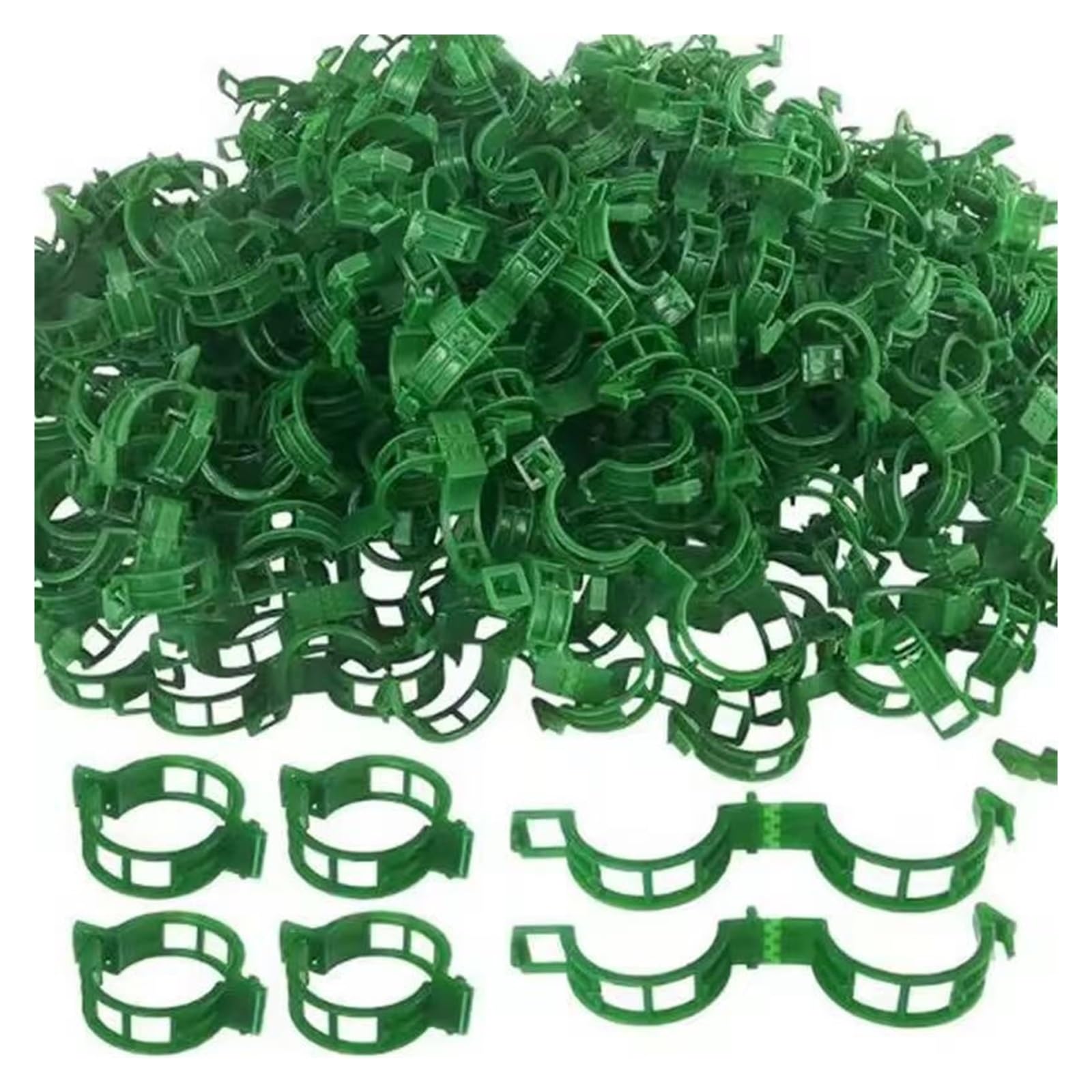 PengWei 100Pcs Plant Support Clips Fixture Plastic Garden Plants Stalks Holder Vine Strapping Clip for Climbing Tomato Grape(LS001)