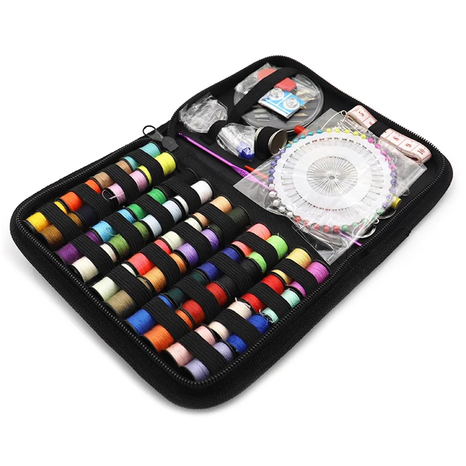 Set Cucito da Viaggio Completo Kit da cucito fai te, set di scatole multifunzione for trapuntatura a mano, filo ricamo, accessori for, kit(Sewing Kit A)
