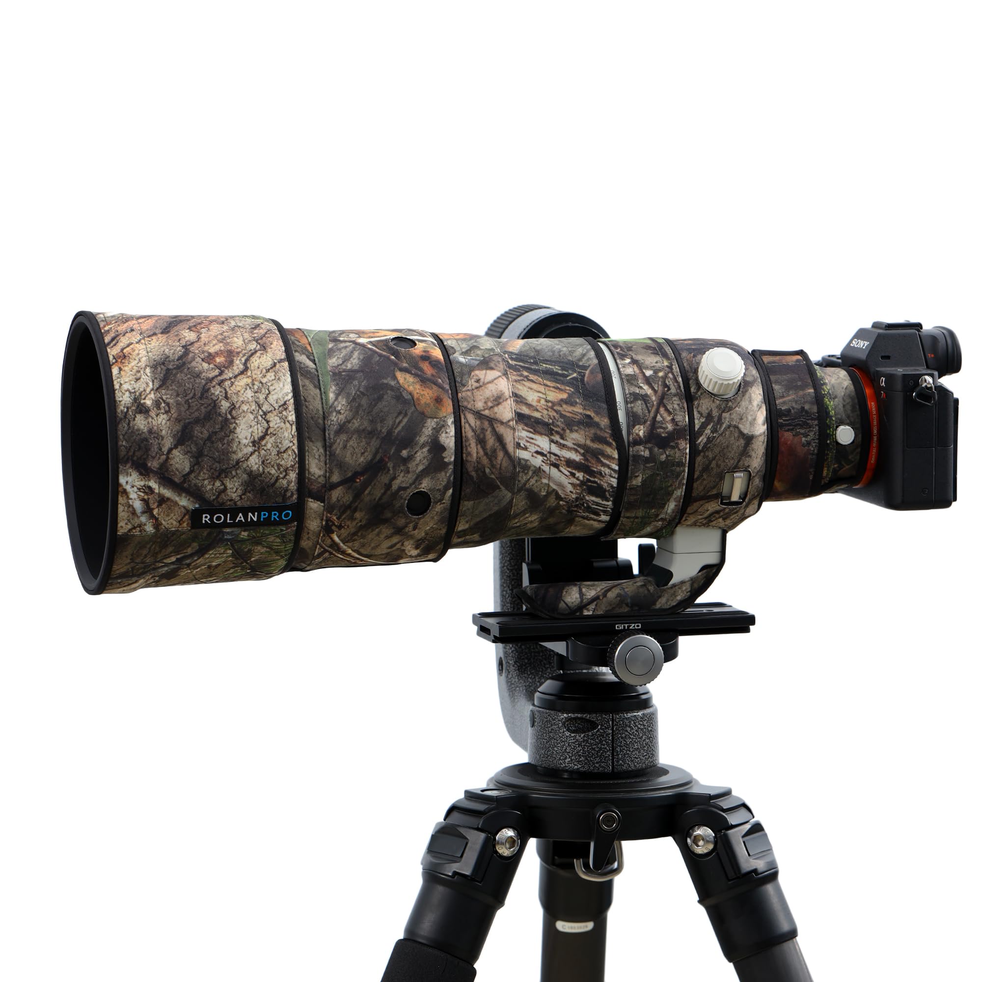 Rolanpro Copriobiettivo impermeabile mimetico per Sony FE 100-400 mm F4.5 GM OSS Lens Custodia protettiva abbigliamento #31 Jungle camo impermeabile