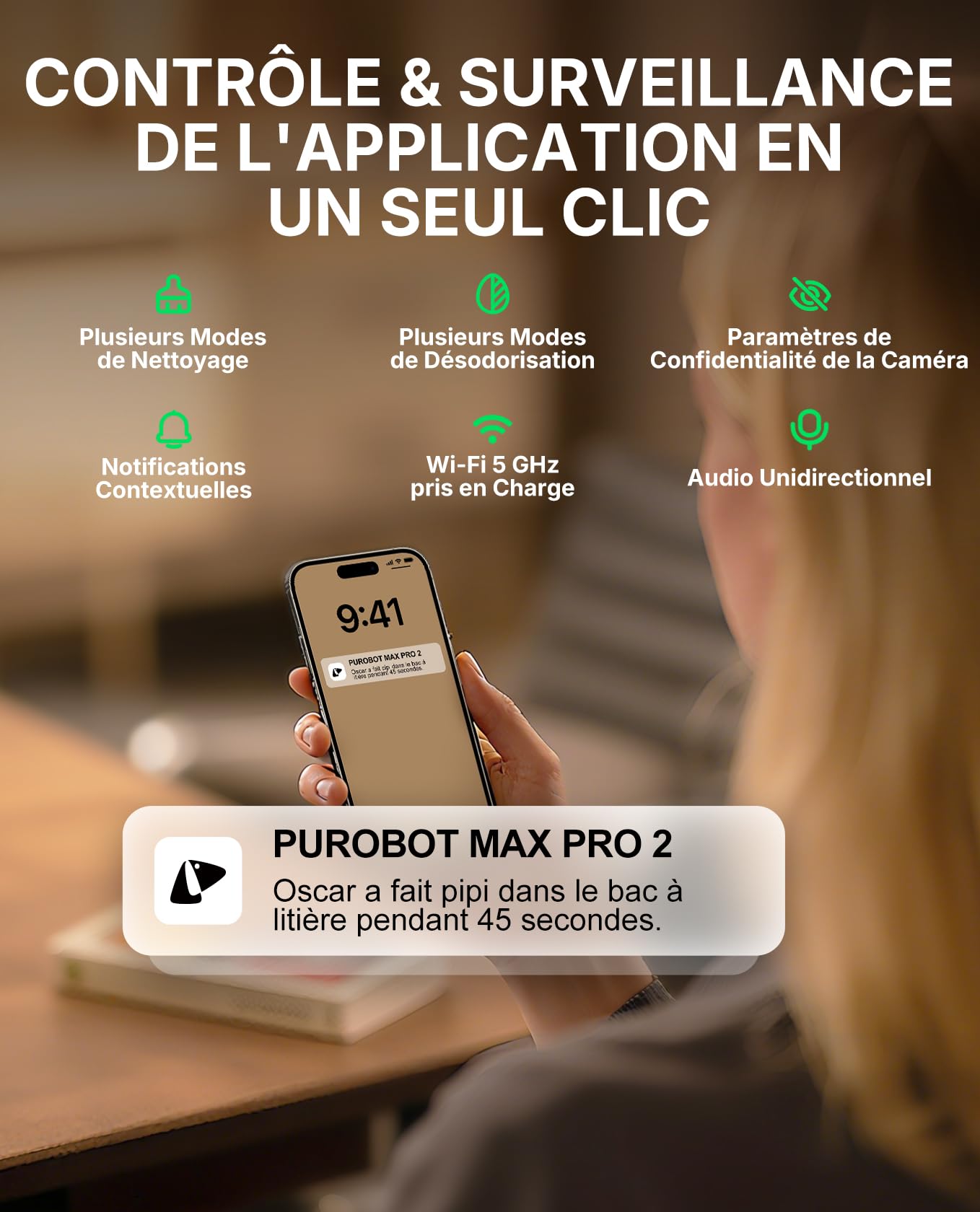 PETKIT PUROBOT MAX PRO 2 Litiere Chat Autonettoyante, Bac Litière Autonettoyante Nouvelle Amélioré avec Caméra, Entrée plus Grande,Wi-FI 2,4GHz&5GHz,Nettoyage et Suivi de Santé AI,pour Plusieurs Chats