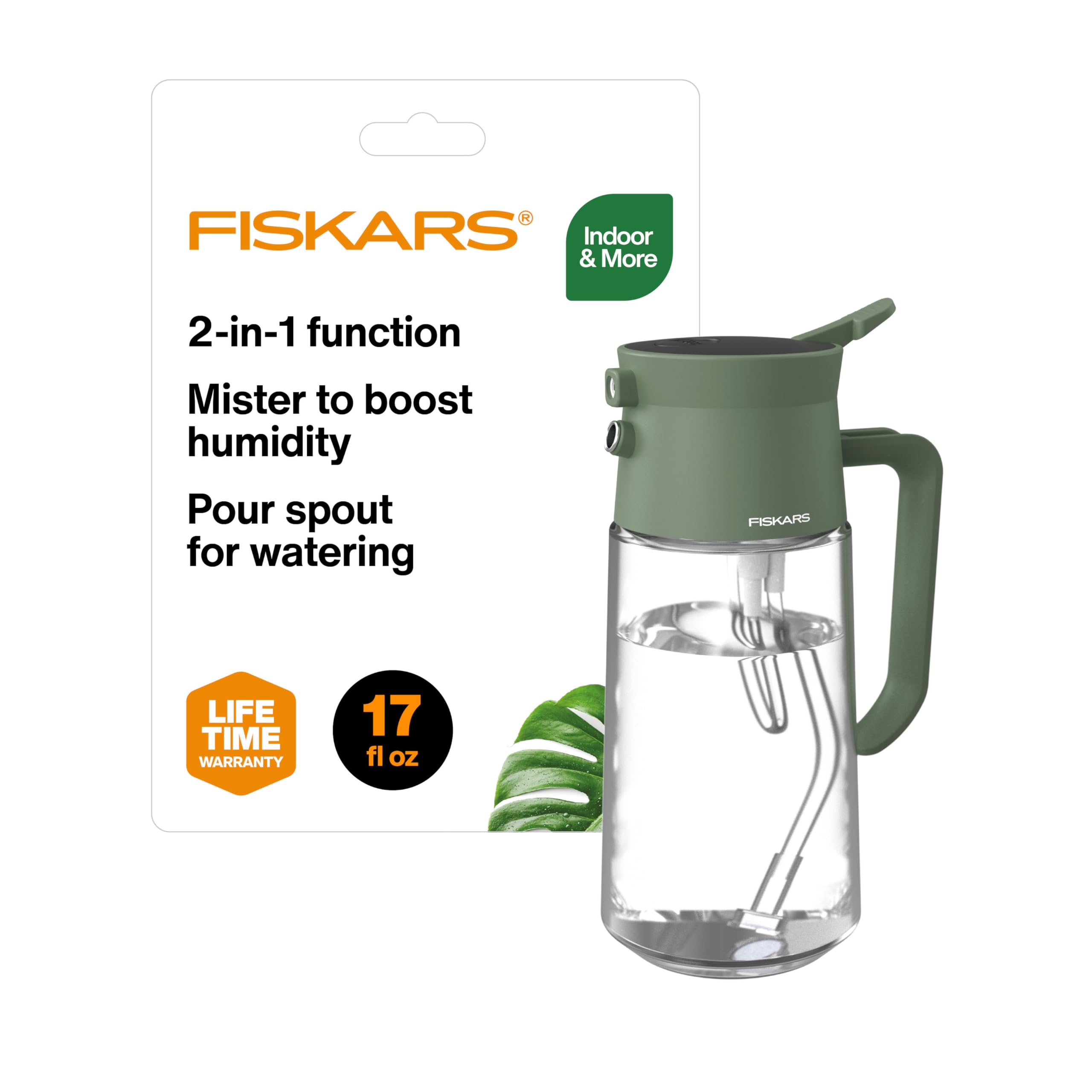 Fiskars 17oz 2-in-1 Mist &amp; Pour Watering Can for Indoor Plants