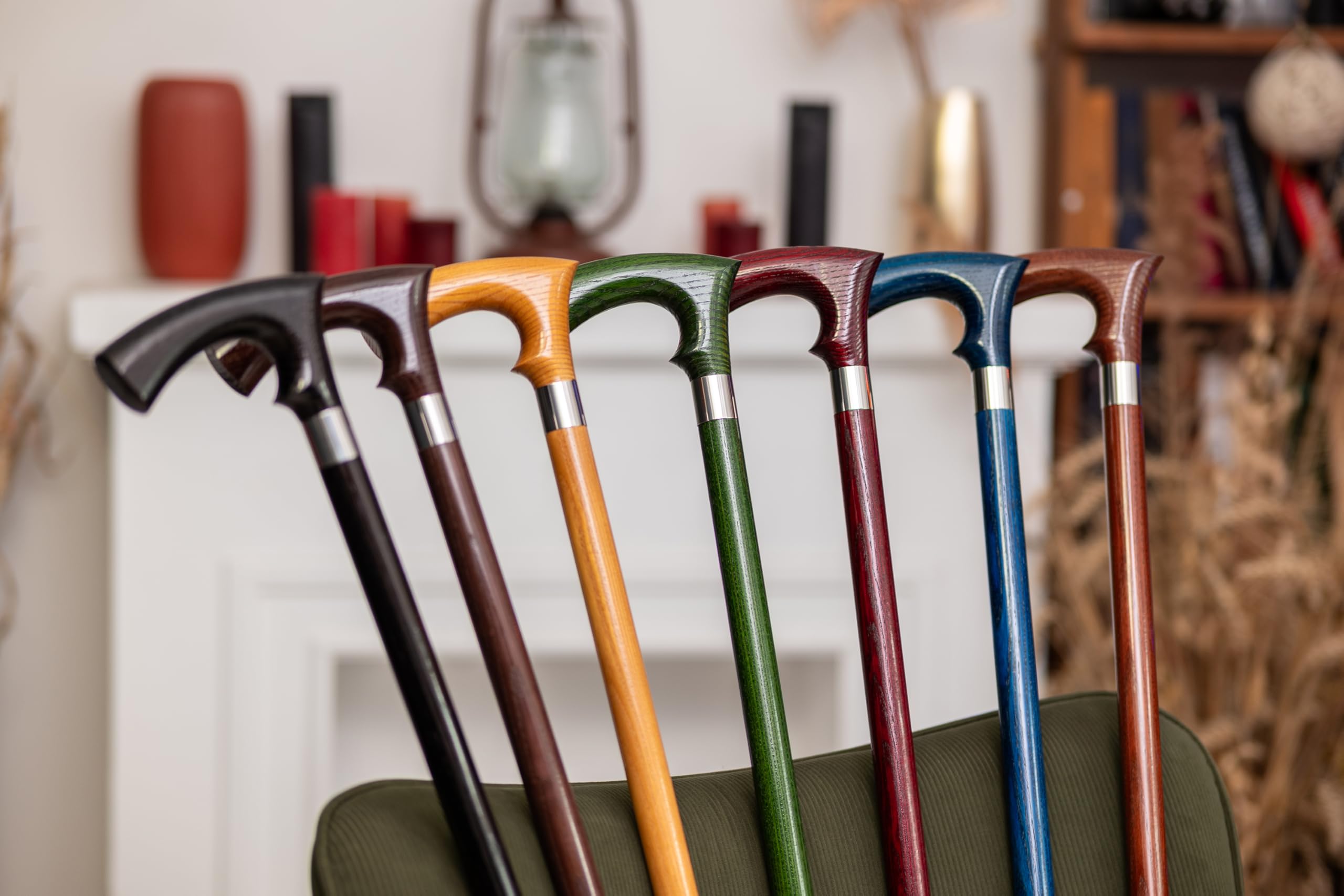Dr. Watson Classic Duke Walking Stick – Handcrafted Ash Wood Cane with Polished Stainless Steel Collar