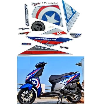 RideStick Sticker & Decal for Bike (Multicolor)