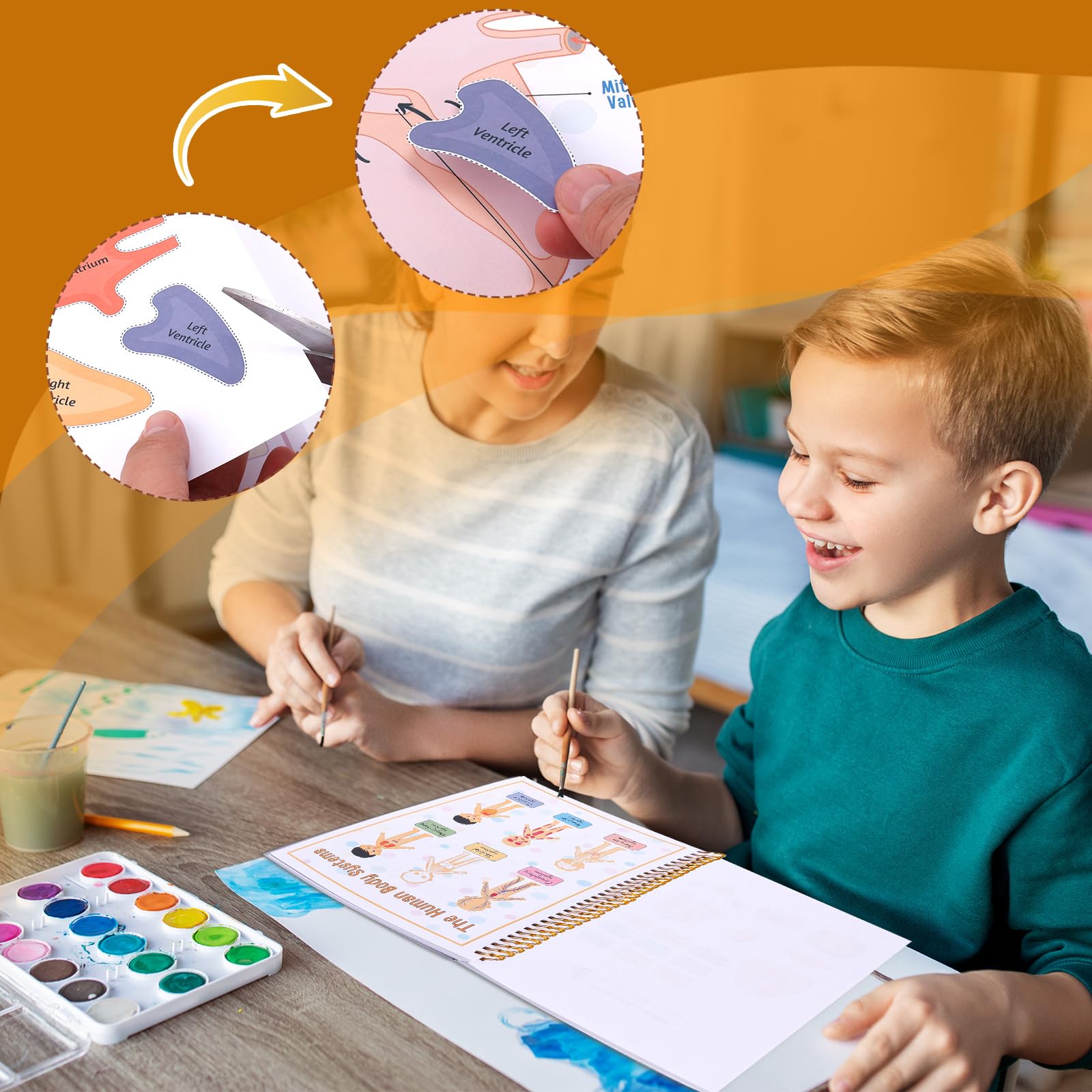 Montessori Busy Book for Kids Human Anatomy Busy Book My Preschool Busy Book for Kindergarten Interactive Learning Activities Understanding Human Body Kids Anatomy Book - Image 4