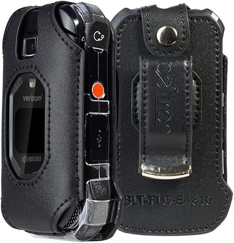 Miniatura 5 de BELTRON Funda de piel para Kyocera DuraXV Extreme E4810, DuraXV Extreme+ E4811 Verizon Flip Phone – Características: clip giratorio para cinturón,