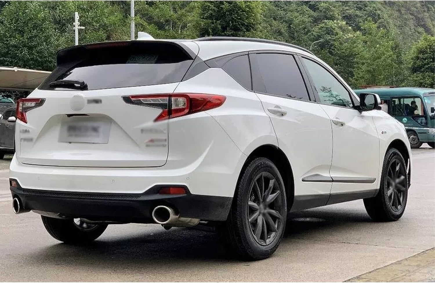 4Pcs Roof Rack Roof Rails and Cross Bars for Acura RDX 2019-2025 Aluminum Rooftop Luggage Rack Crossbar Cargo Carrier (Black Crossbar+Roofrail)