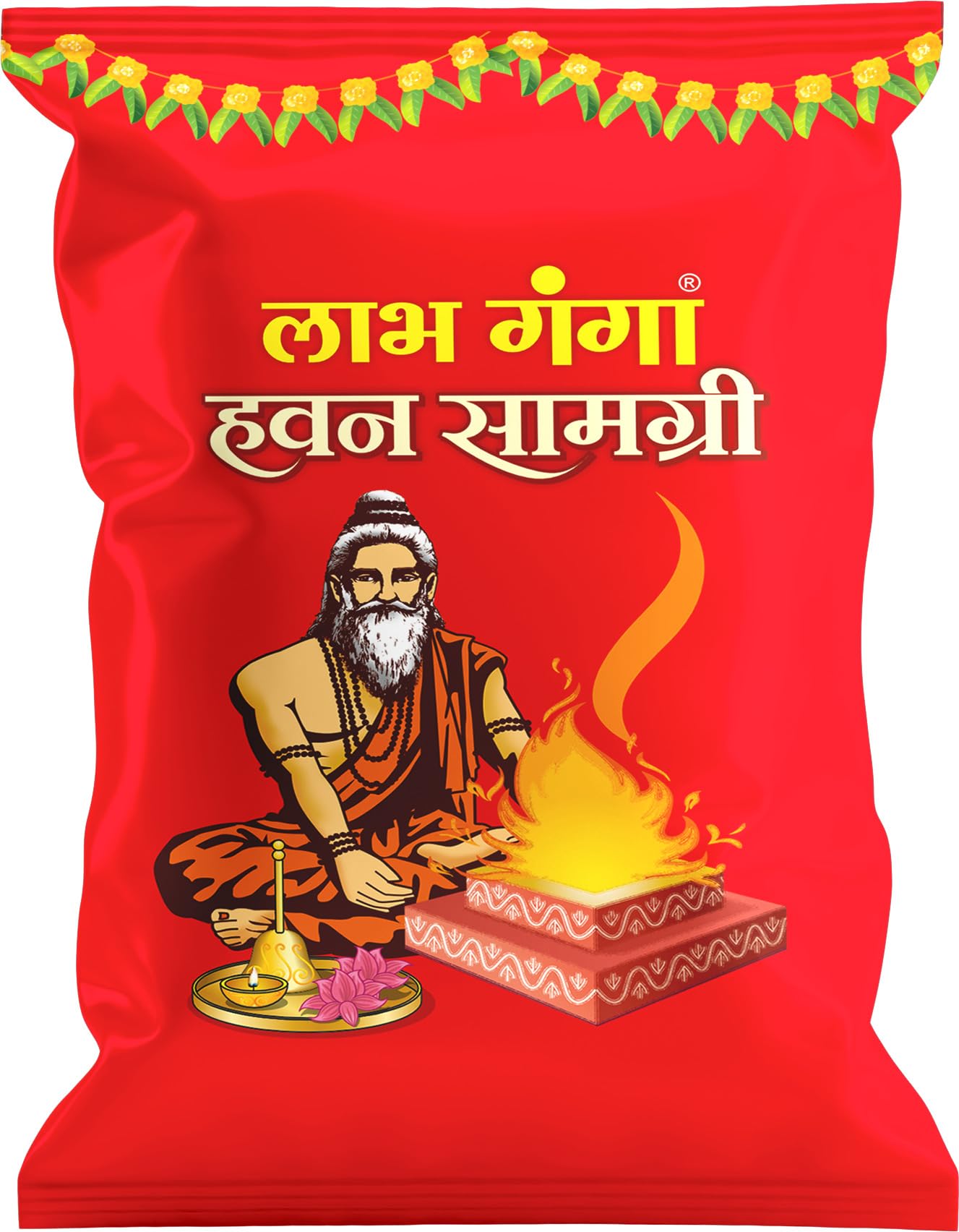 LABH GANGA Hawan Samagri |100% Pure and Natural | Mixture of Various Dried Herbal Roots and Leaves for Vedic Yagya Pujan Hawan Worship Pooja Samagri - 1kg -Pack of 2-image-27
