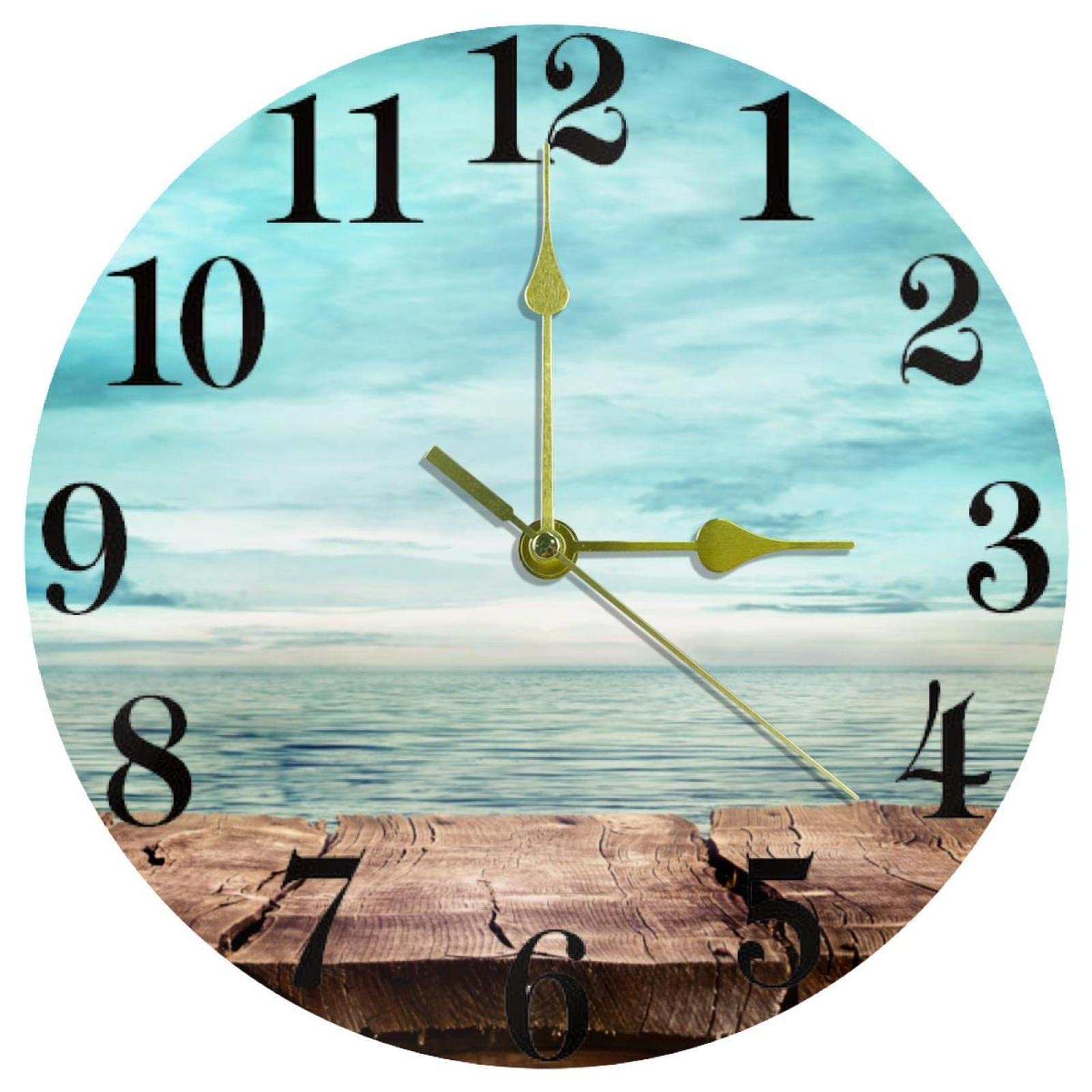 Horloge tropicale silencieuse pour bureau et cuisine moderne en laine