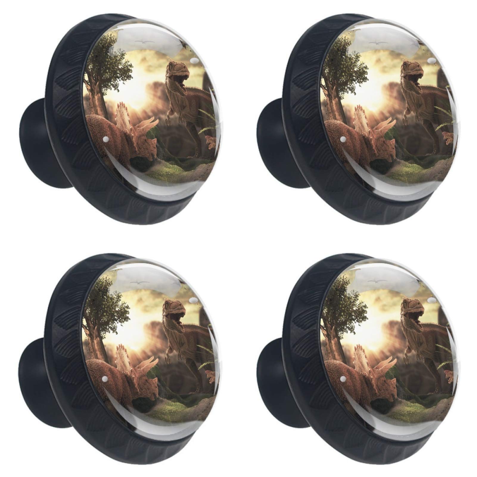 Poignées boutons de meuble dinosaure verre 3D haute clarté anti-usure