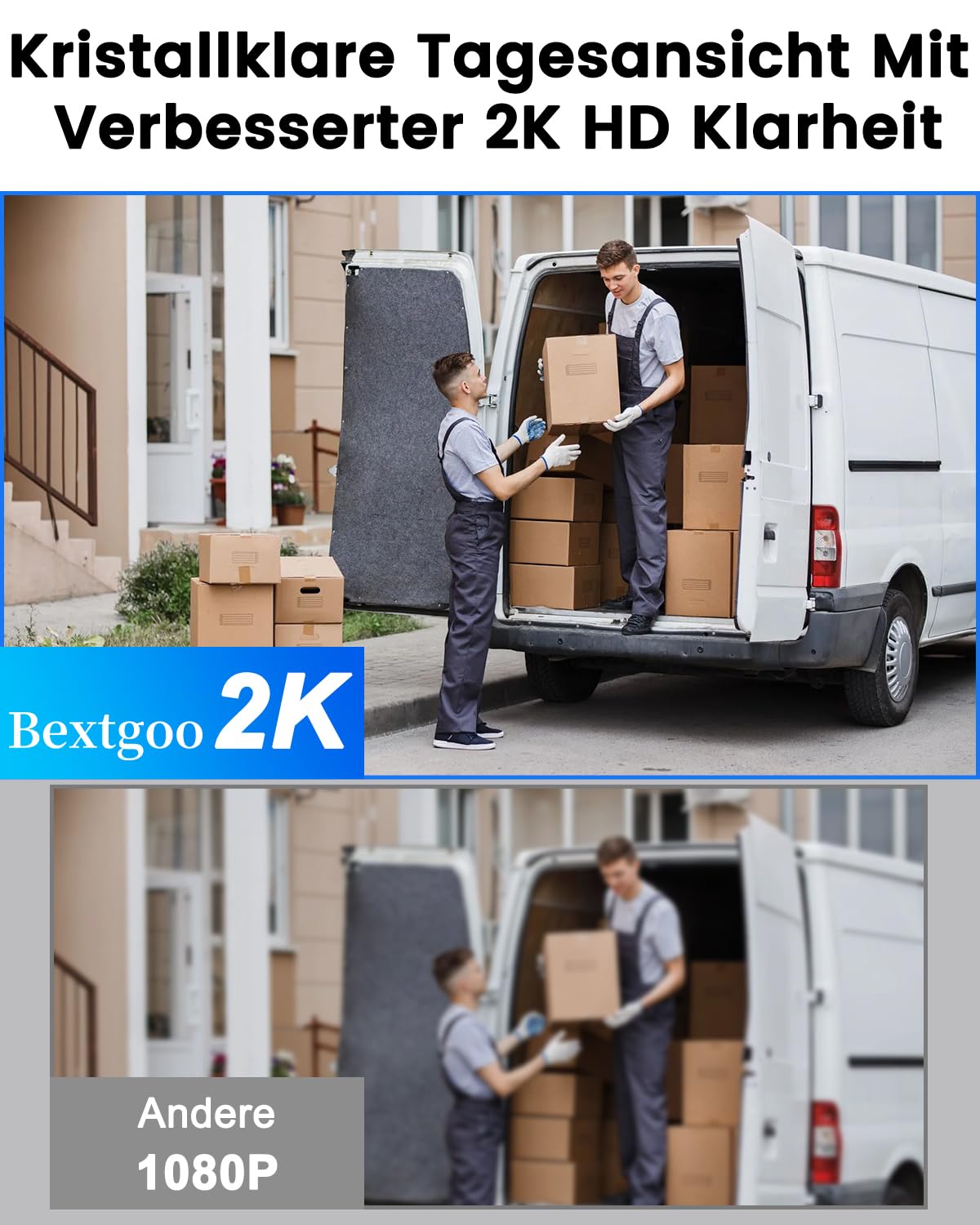Bextgoo 2K Türspion Türklingel mit Kamera WLAN mit 64GB Speicherkarte, Video Türklingel mit Kamera mit 4,3 Zoll Farbbildschirm, 8000mAh Akku, 170° Betrachtungswinkel, Intelligente Bewegungserkennung