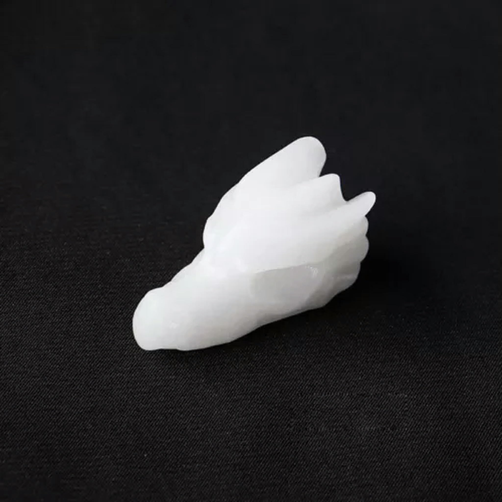 Figura Decorativa de Calavera Tallada con Cabeza de dragón de Cristal de Cuarzo Natural de 1,5 Pulgadas, Piedra de Jade Blanco y Cuarzo.