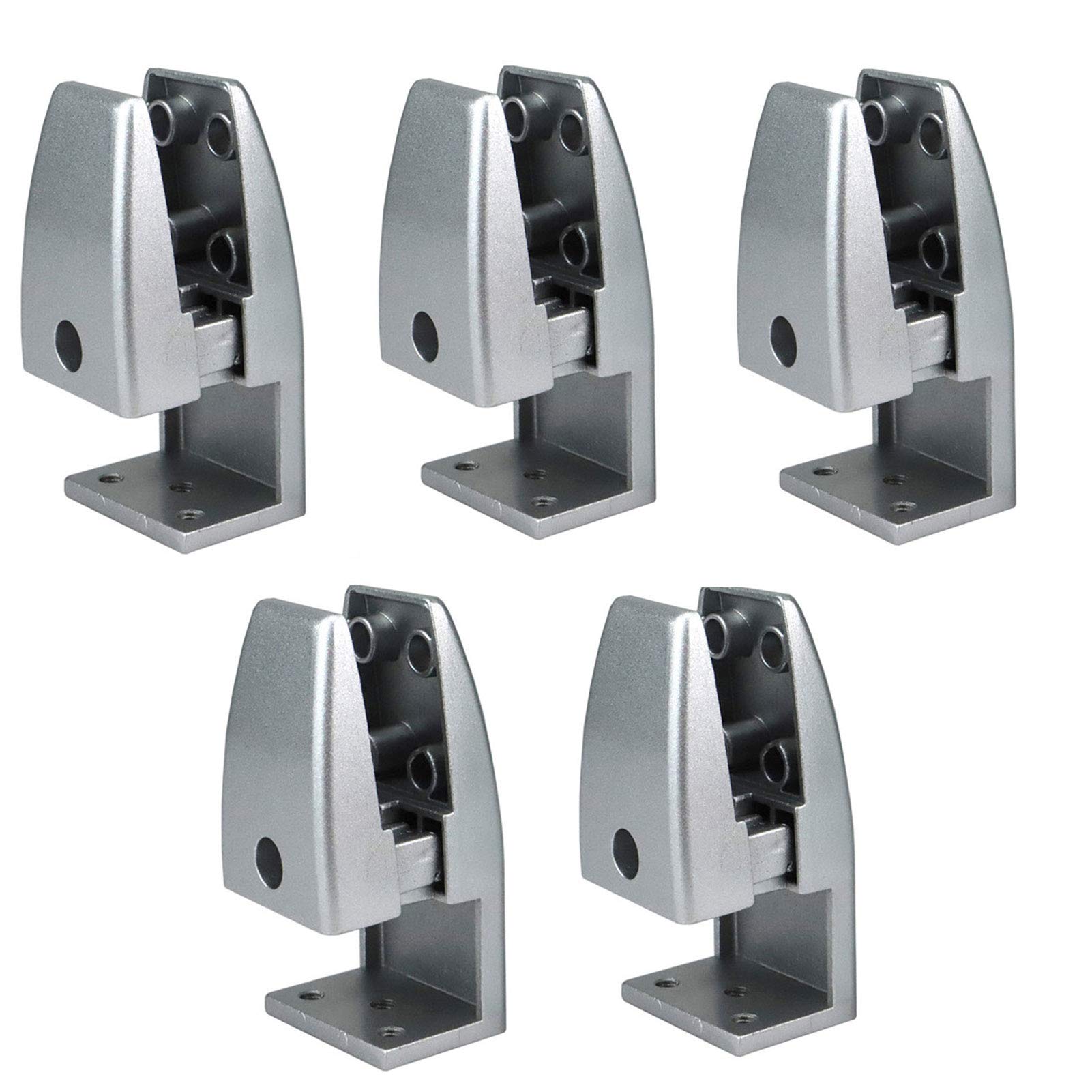 YF@ASD 2pcs Screen Baffle Clamp,L Shape Office Desk Partition Support Bracket,Screen Baffle Clamp, Aluminium Alloy Partition Clamps For Desktop.Suitable For Commercial Use And Household,Silver,5