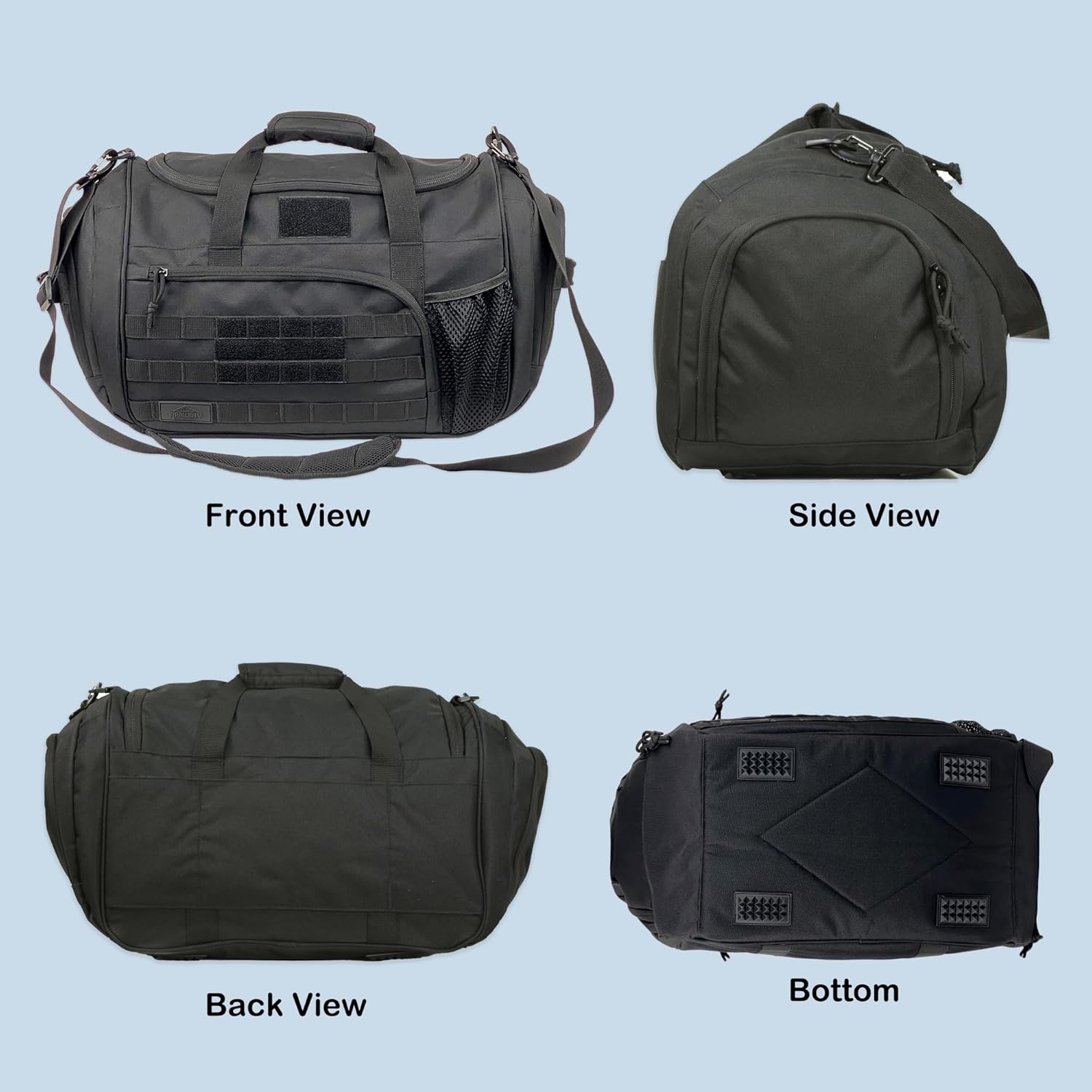 APRlLBAY 43L Large Capacity Military Duffel Bag - Tactical Gym Bag/Weekender for Men & Women (Jet Black) - Image 7