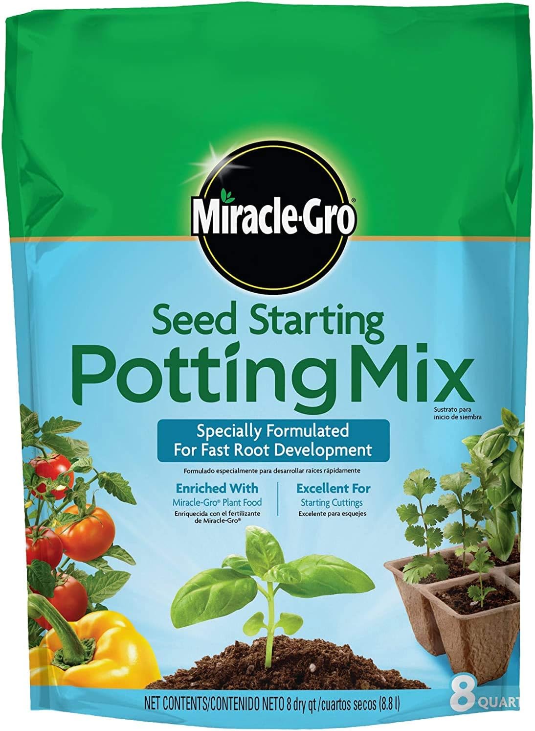 Miracle-Gro Seed Starting Potting Mix, 8-Quart