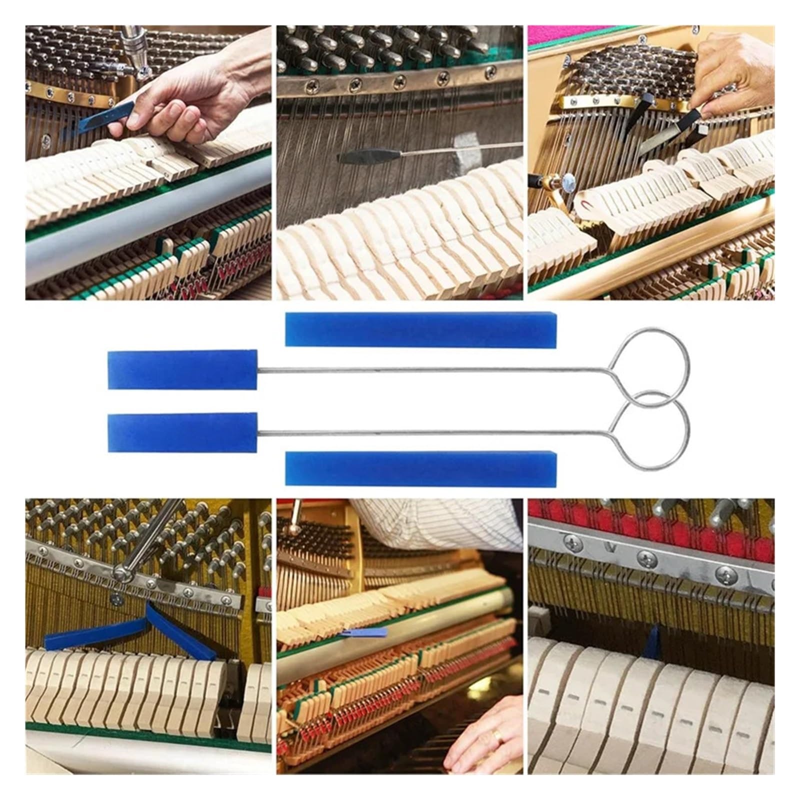 Klavier-Stimmset, 7-teiliges Stimmgerät, Hammer-Stummschaltungswerkzeuge