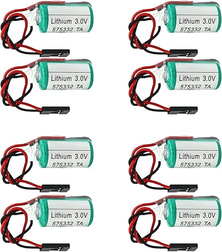 Paquete de 8: batería 575332TA /6FC5247-0AA18-0AA0 3V 950mAh no recargable para batería Siemens 810D 840D con enchufe