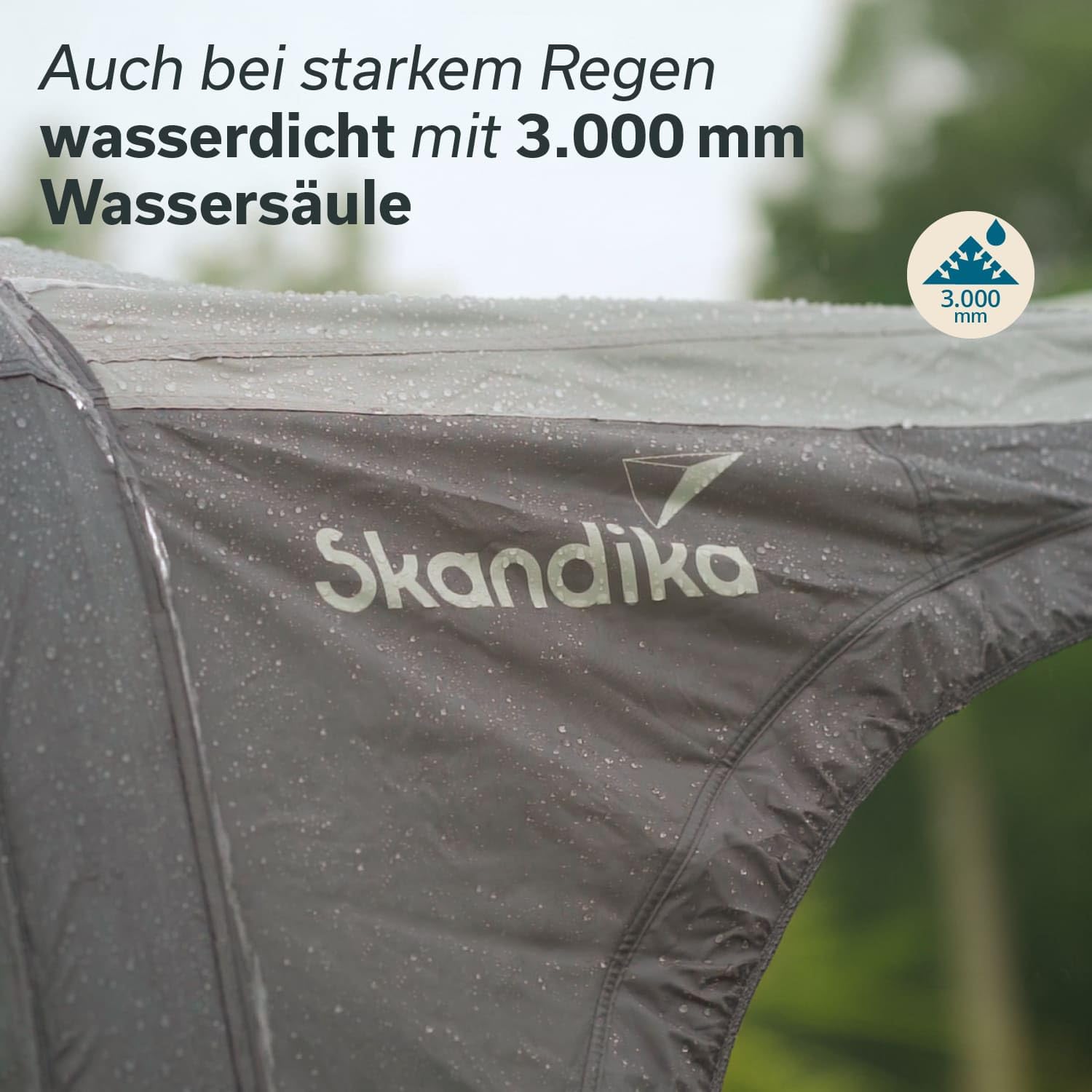 Skandika Vorzelt Vika Air Van 260 | aufblasbares Vordach, Caravan Tarp, Sonnensegel, Sonnendach UV 50+, 3000 mm Wassersäule | Buszelt, Busvorzelt für Wohnmobil, Wohnwagen, Camper, Campervan, Bus